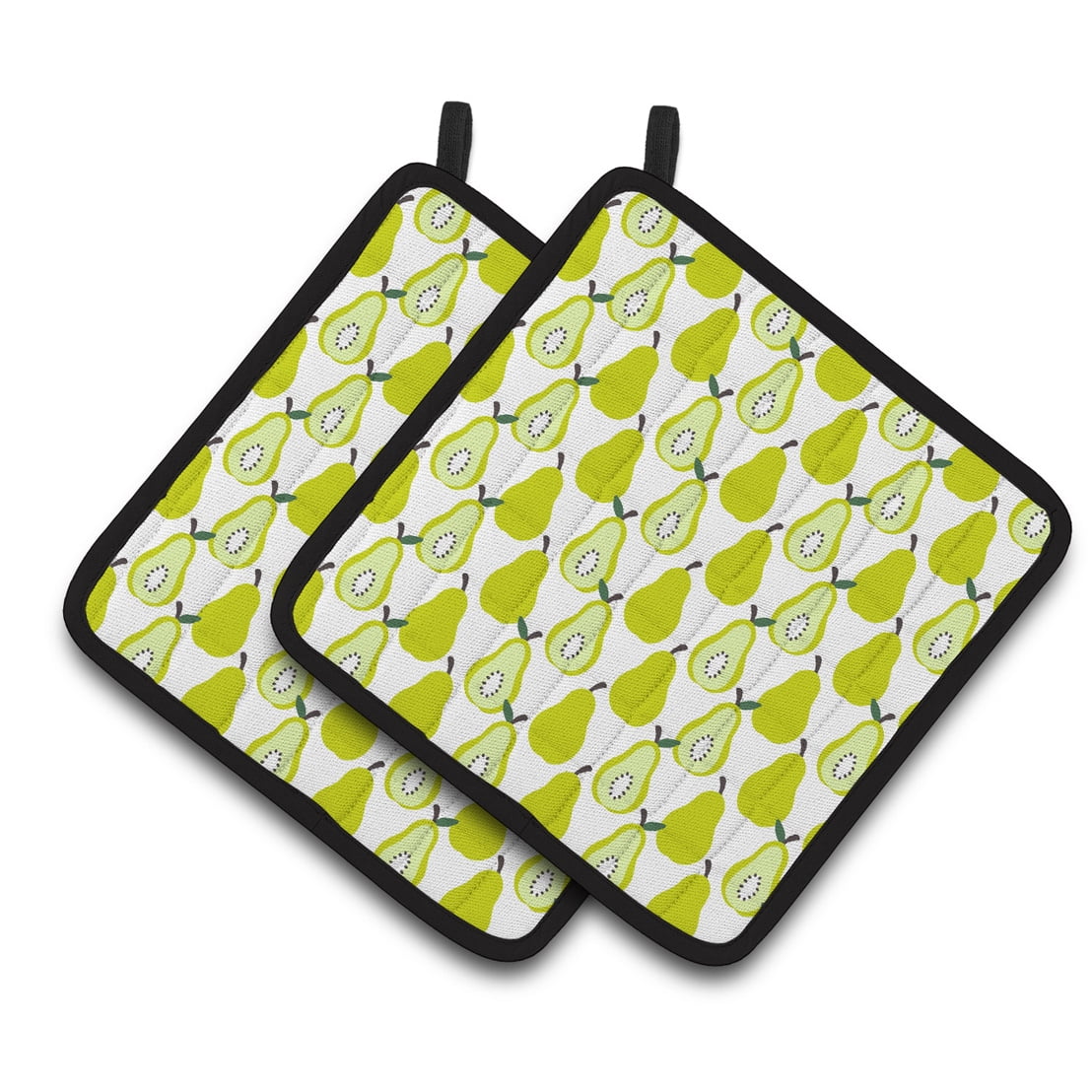 Caroline's Treasures Pears on White Pair of Pot Holders