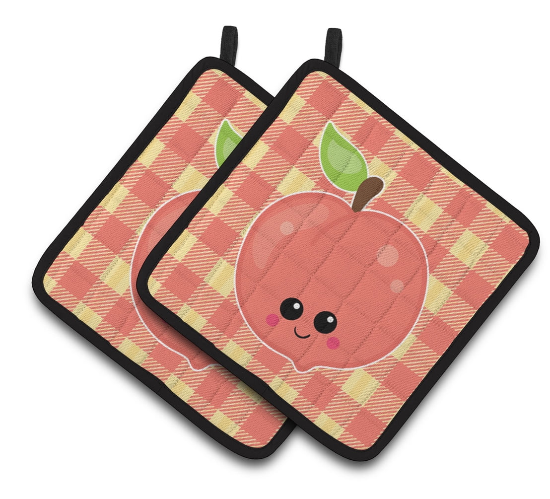 Perfectly Peach Pair of Pot Holders