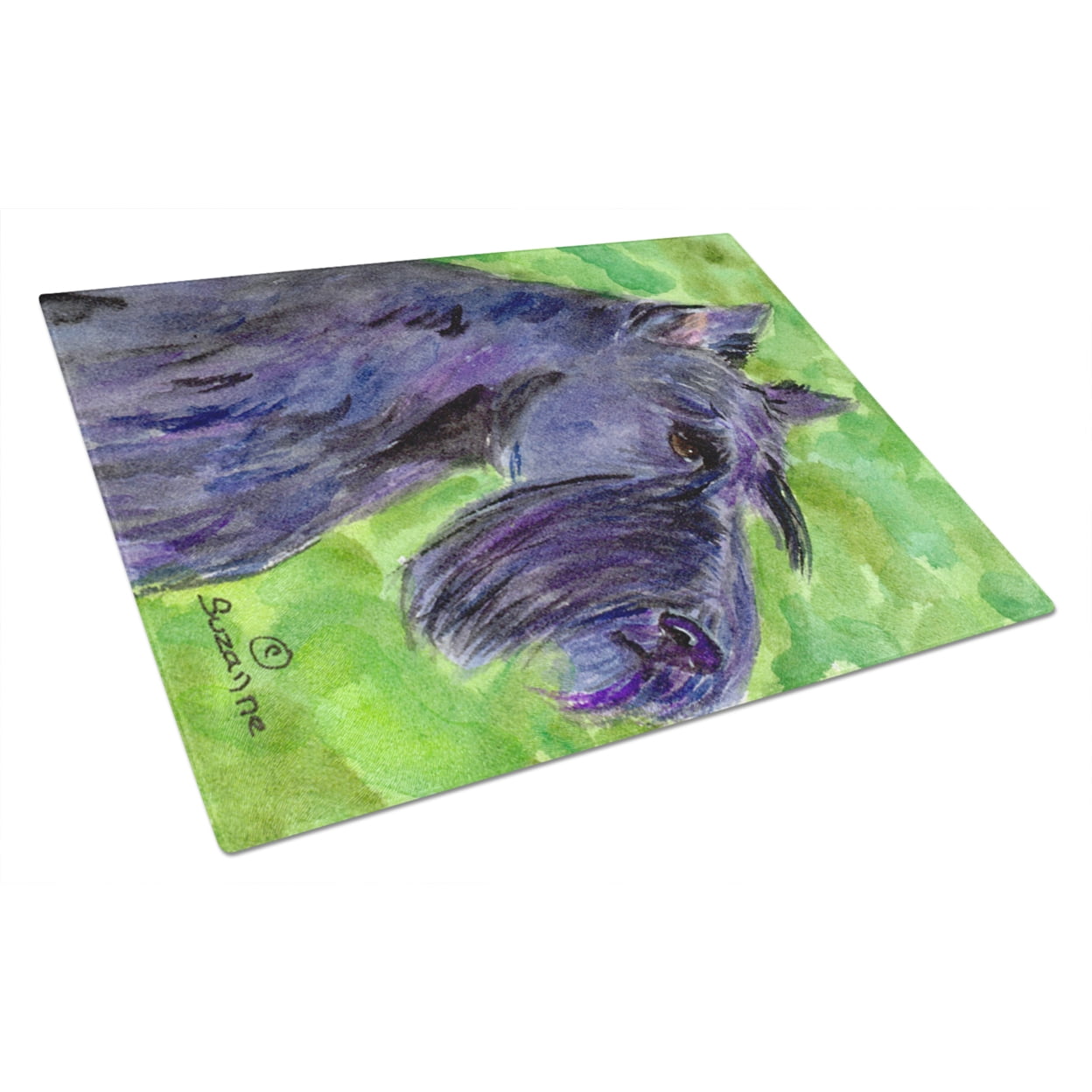 Caroline's Treasures SS8792LCB Scottish Terrier Glass Cutting Board Large, 12H x 16W, multicolor