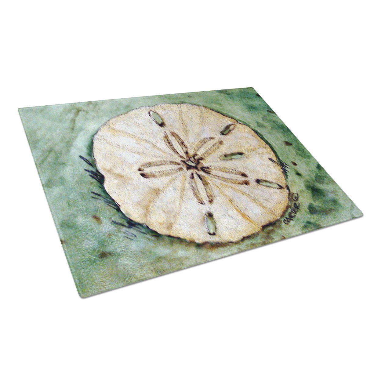 Caroline's Treasures Sending Sand Dollars Back to Sea Glass Cutting Board Large