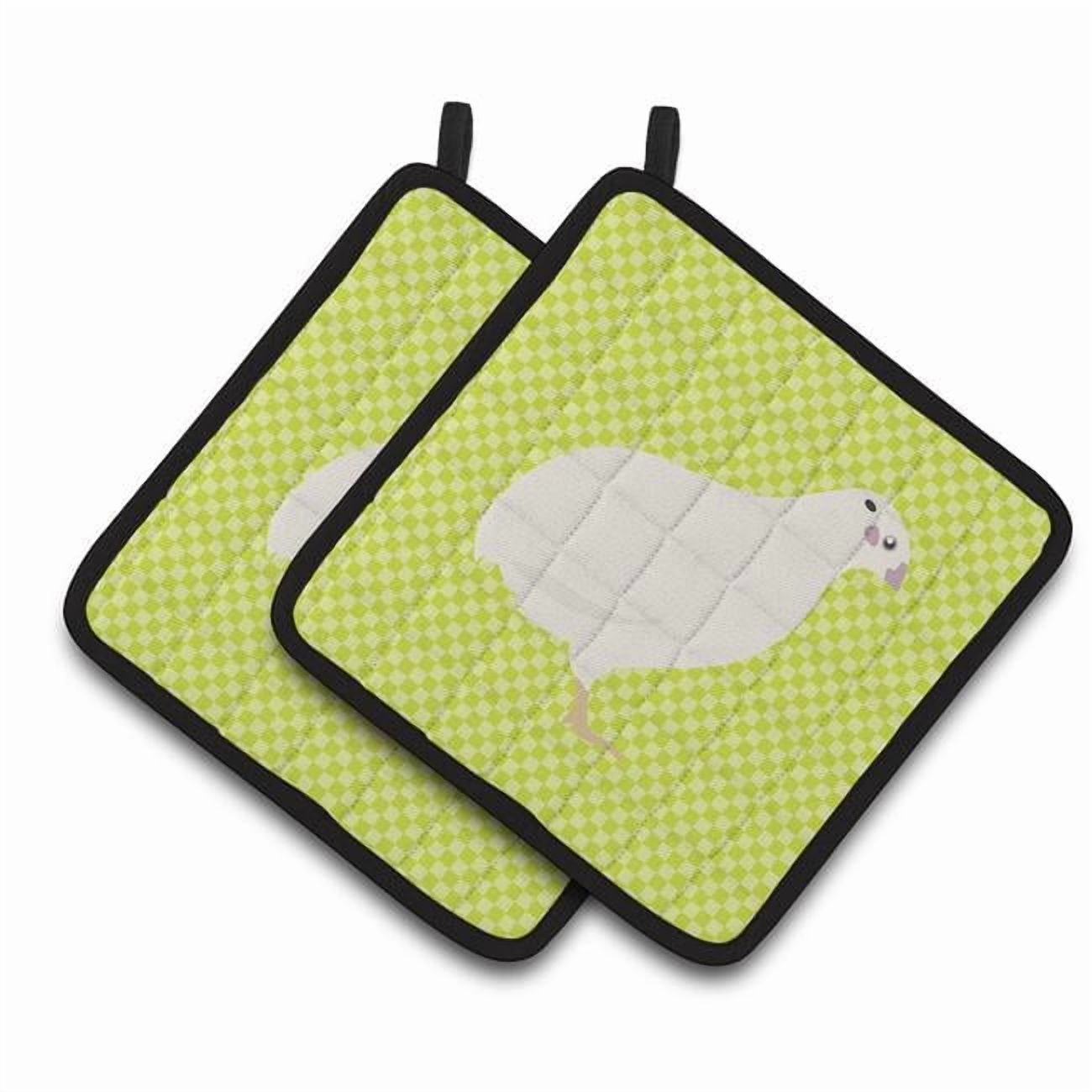 Caroline's Treasures Texas Quail Green Pair of Pot Holders