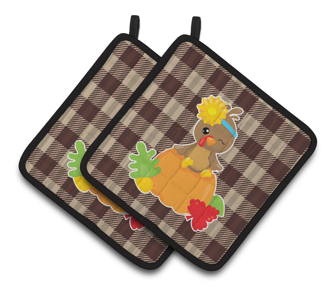 Thanksgiving Baby Turkey Pair of Pot Holders