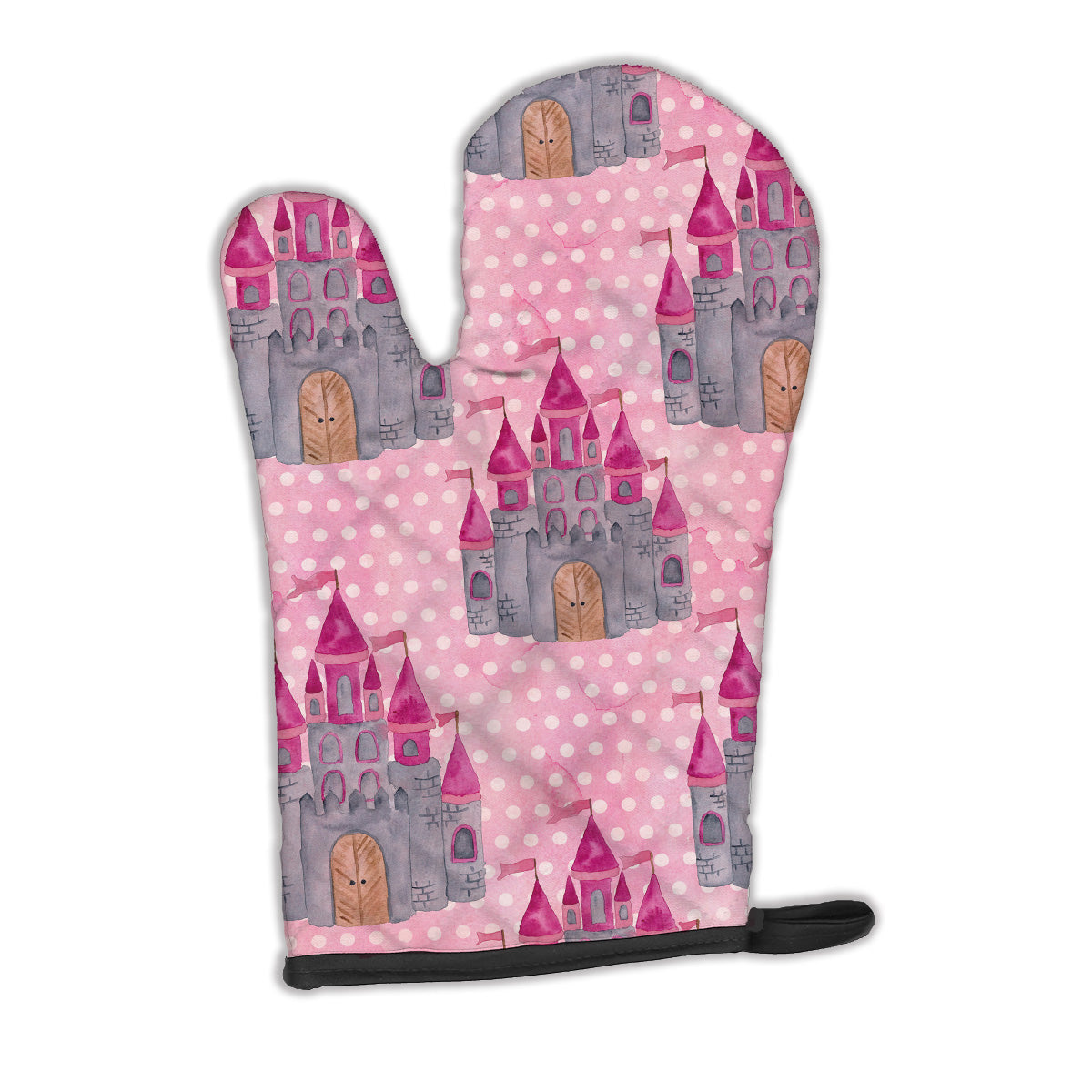 Watercolor Princess Castle Oven Mitt