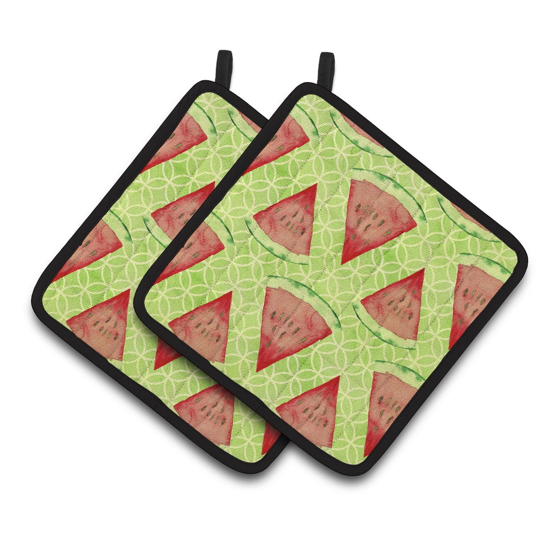 Caroline's Treasures Watercolor Watermelon Pair of Pot Holders
