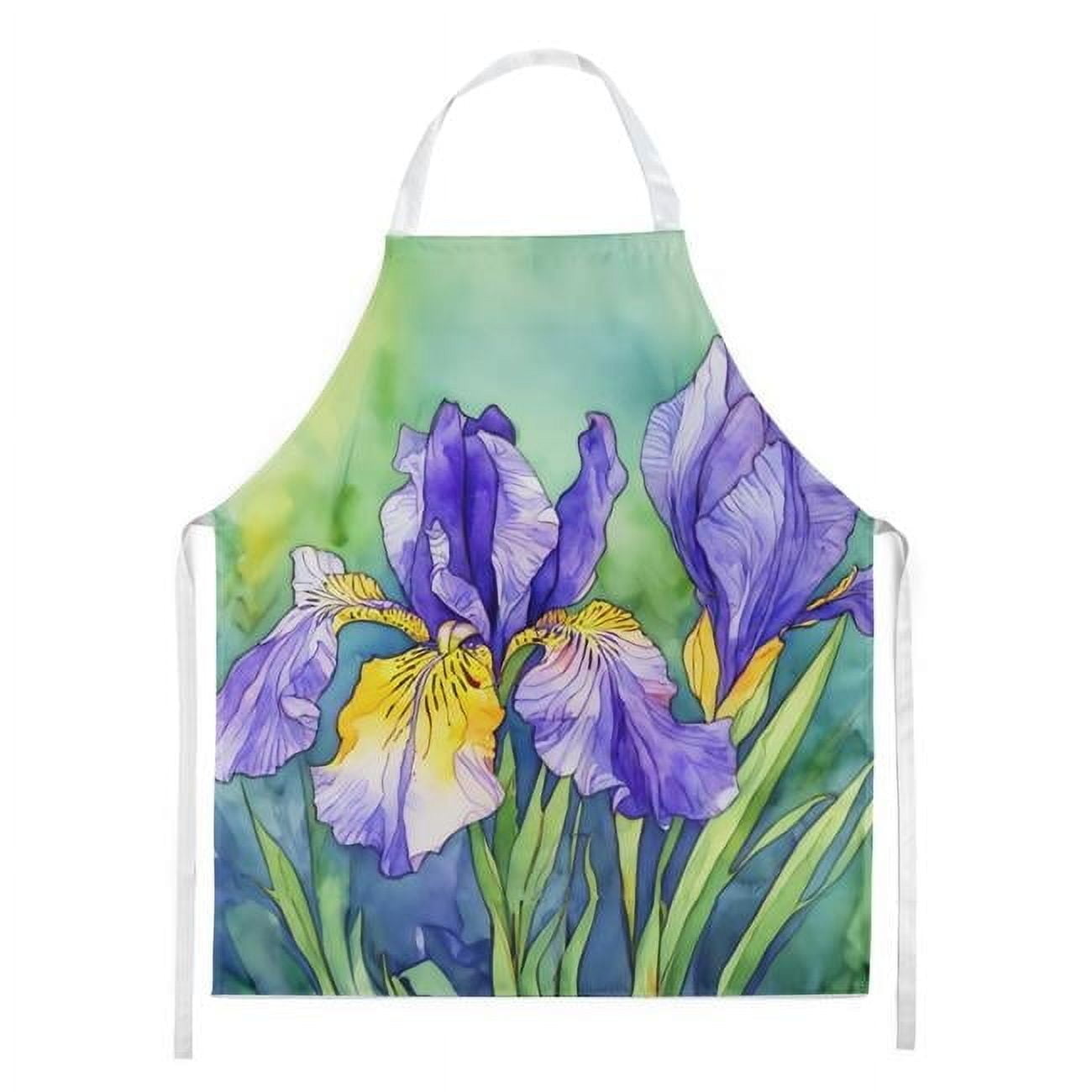Carolines Treasures DAC1707APRON 30 x 27 in. Tennessee Iris in Watercolor Apron