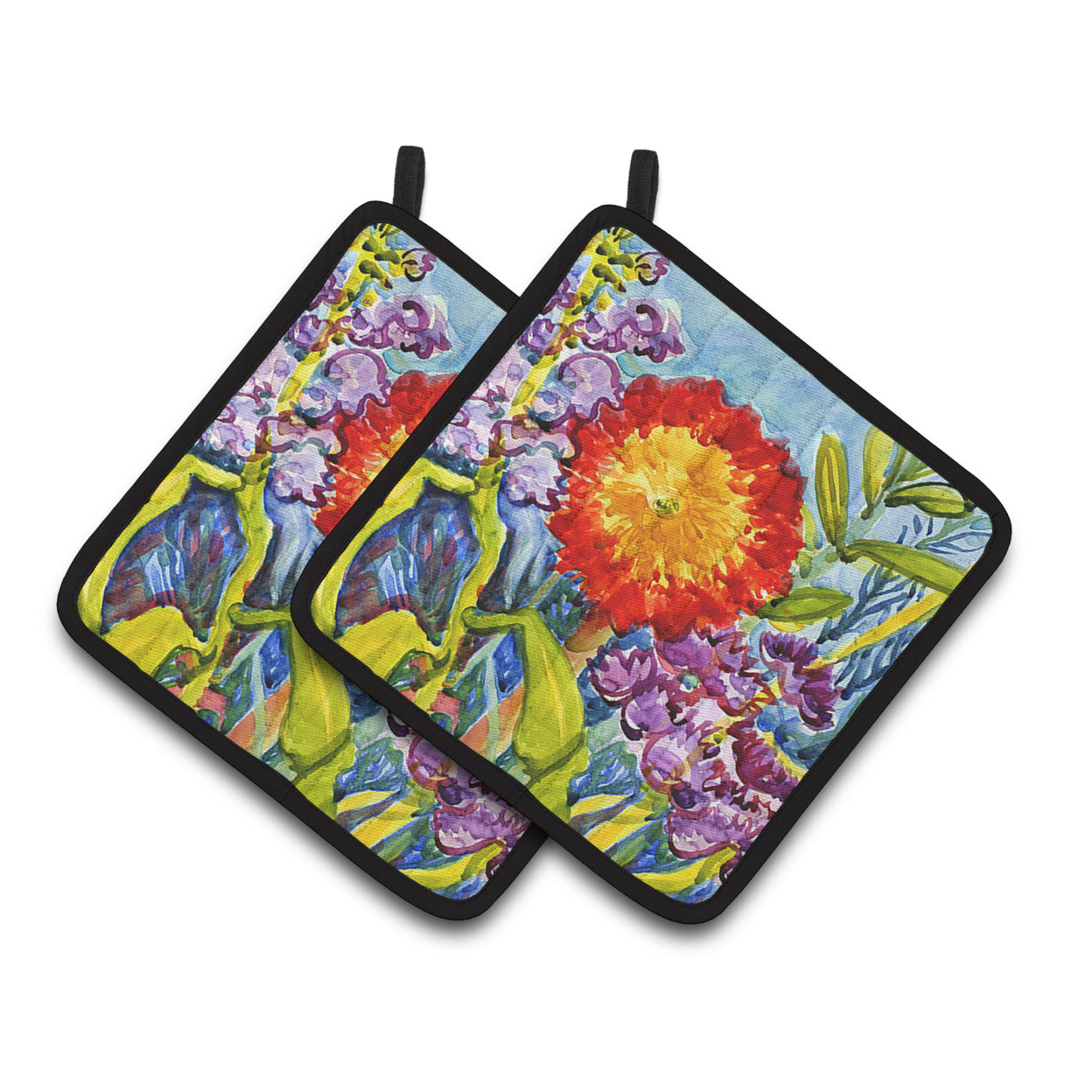 Carolines Treasures 6075PTHD Flower - Sunflower Pair of Pot Holders , 7.5HX7.5W, multicolor