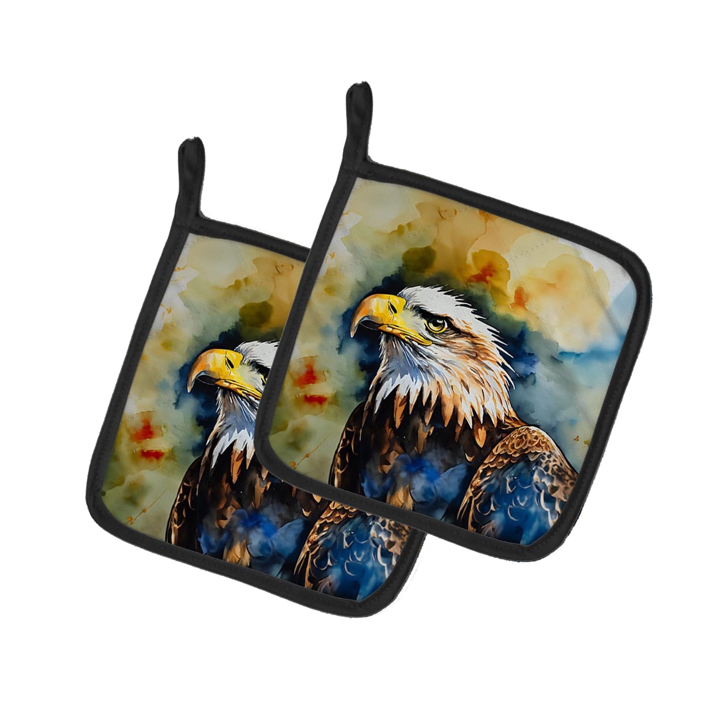 Carolines Treasures 7.5 x 7.5 in. Eagle Pot Holders - Set of 2