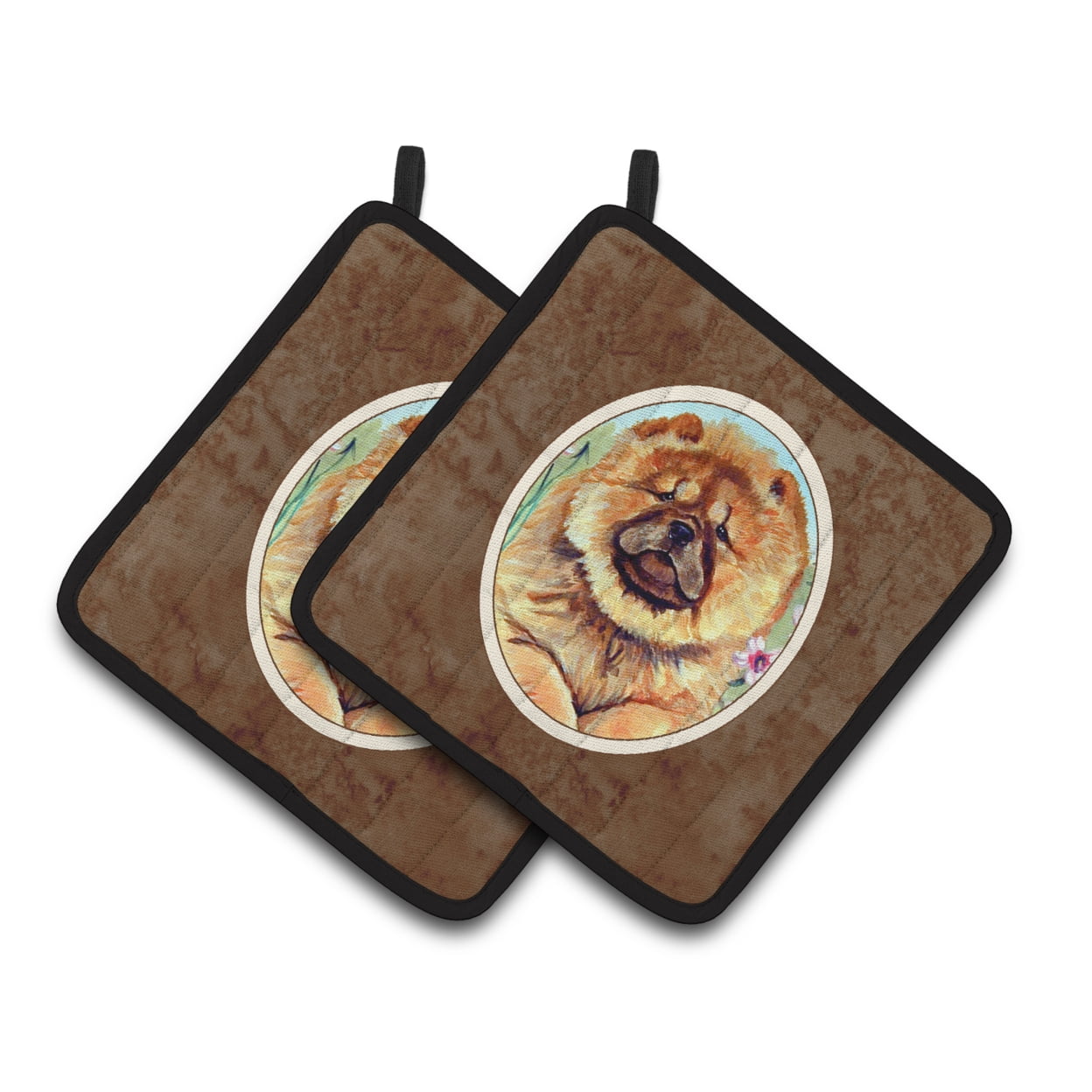 Carolines Treasures 7020PTHD Chow Chow Pair of Pot Holders , 7.5HX7.5W, multicolor