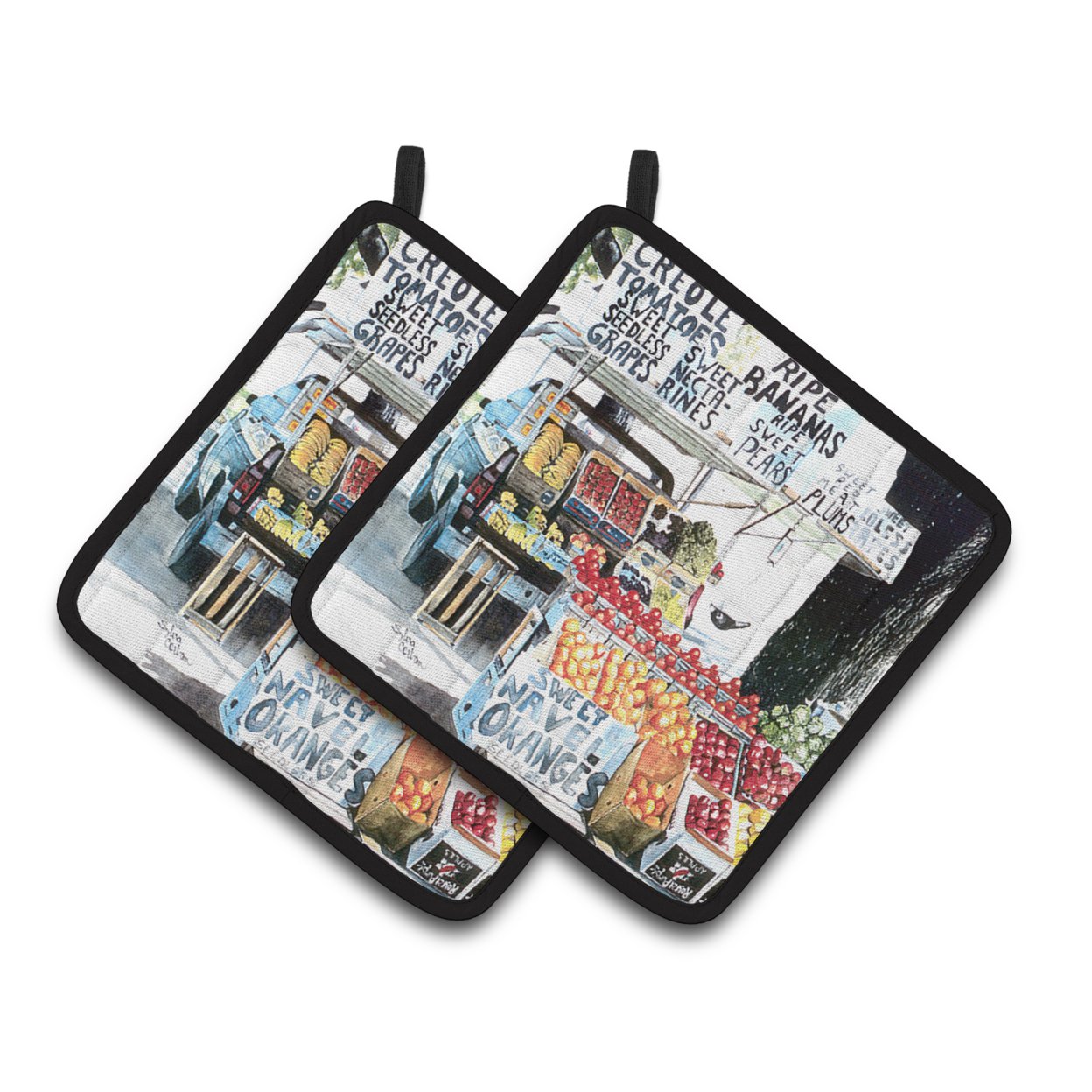 Fruit Stand Pair of Pot Holders