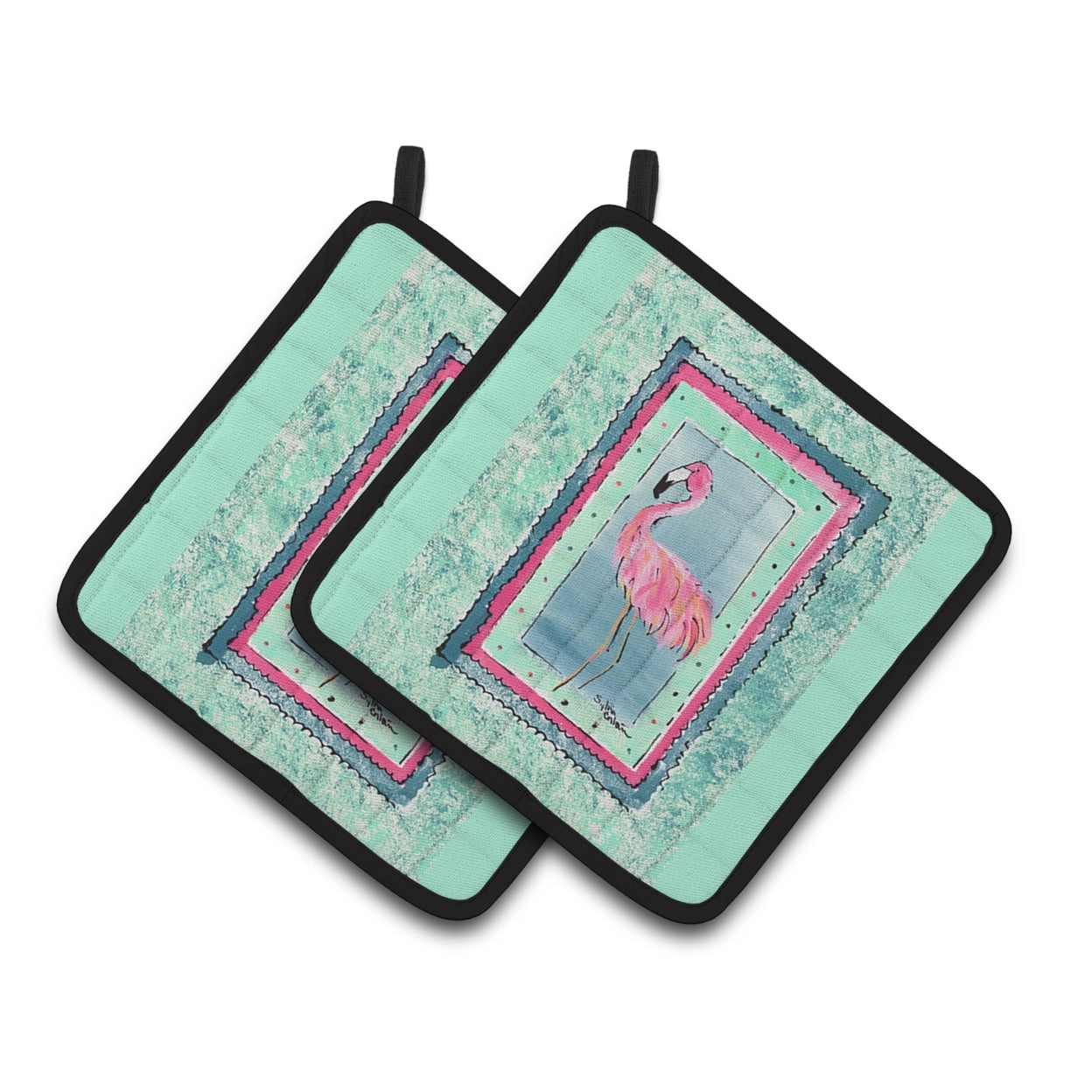Carolines Treasures 8107-BPTHD Bird - Flamingo Pair of Pot Holders