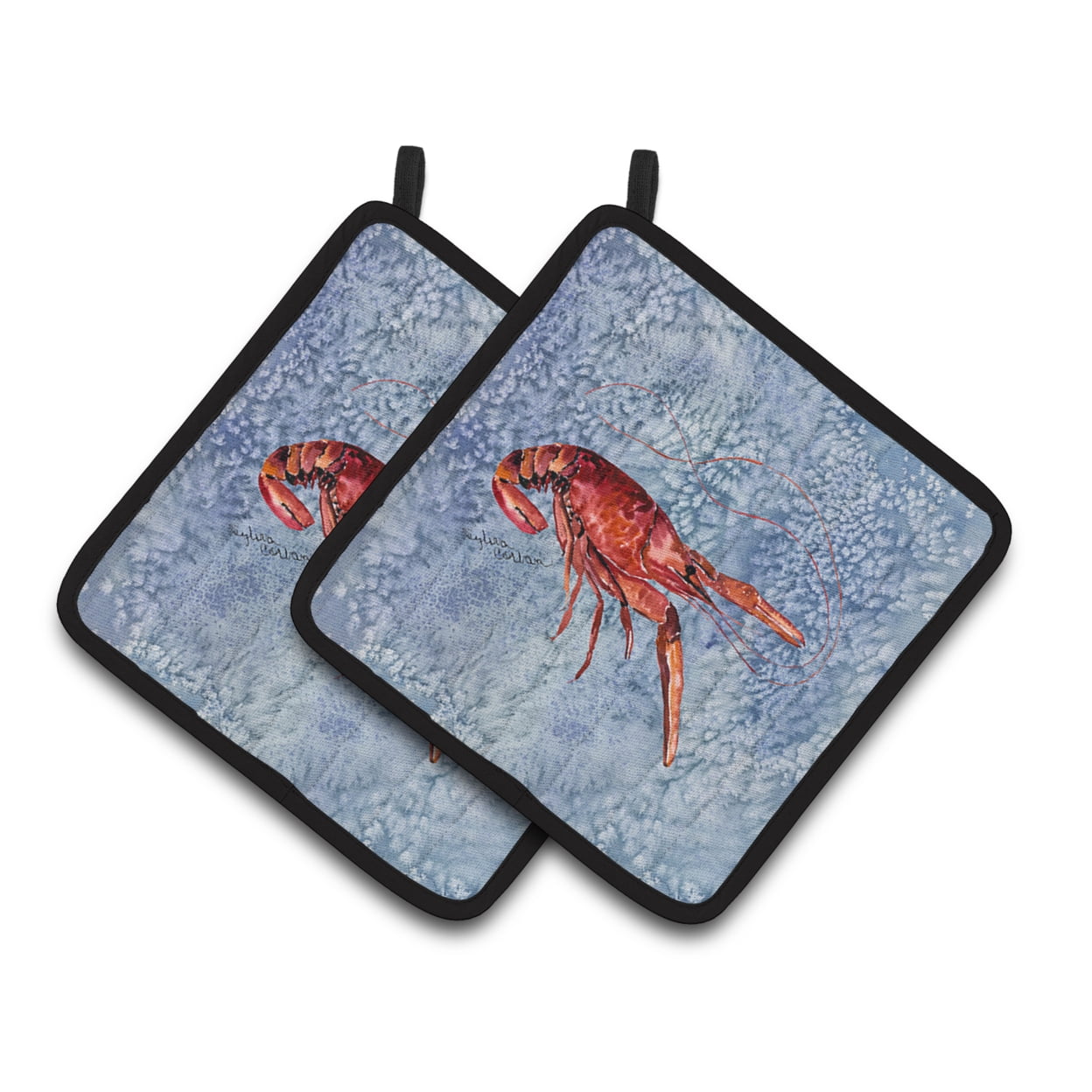 Carolines Treasures 8231PTHD Crawfish Pair of Pot Holders, 7.5HX7.5W, multicolor