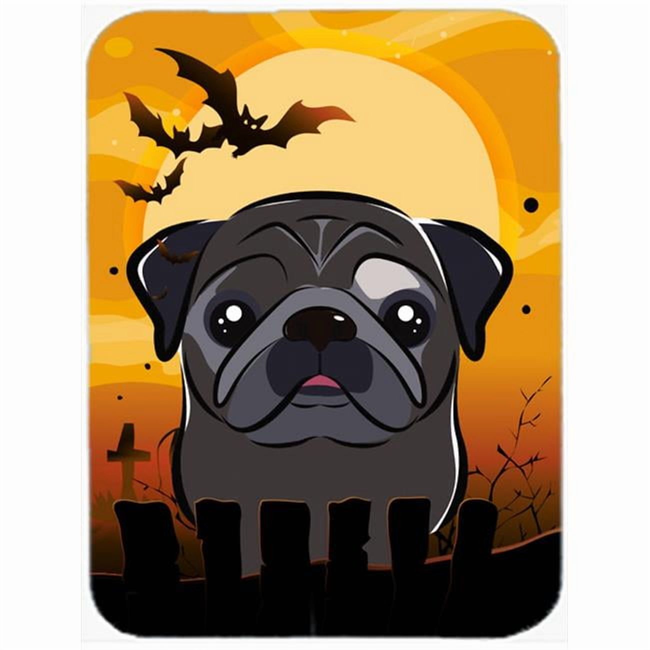 Carolines Treasures BB1821LCB Halloween Black Pug Glass Cutting Board Large, 12H x 16W, multicolor