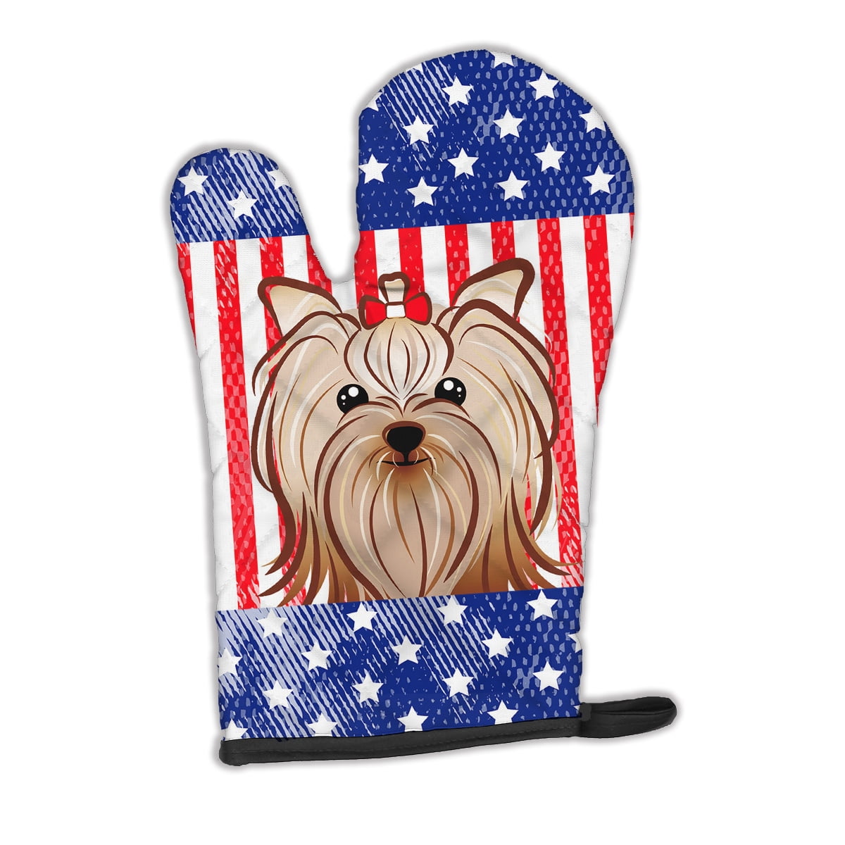 American Flag and Yorkie Yorkishire Terrier Oven Mitt
