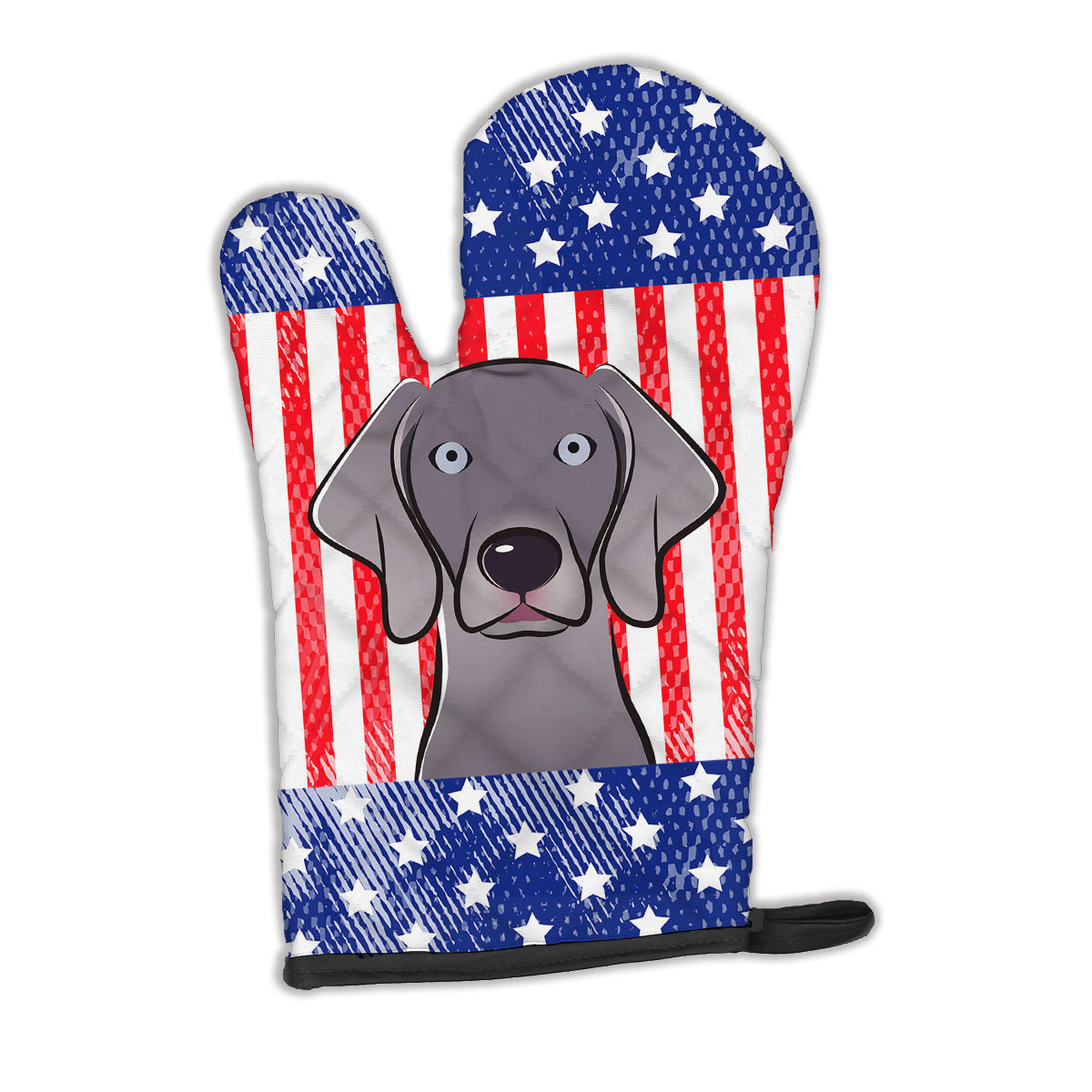 American Flag and Weimaraner Oven Mitt