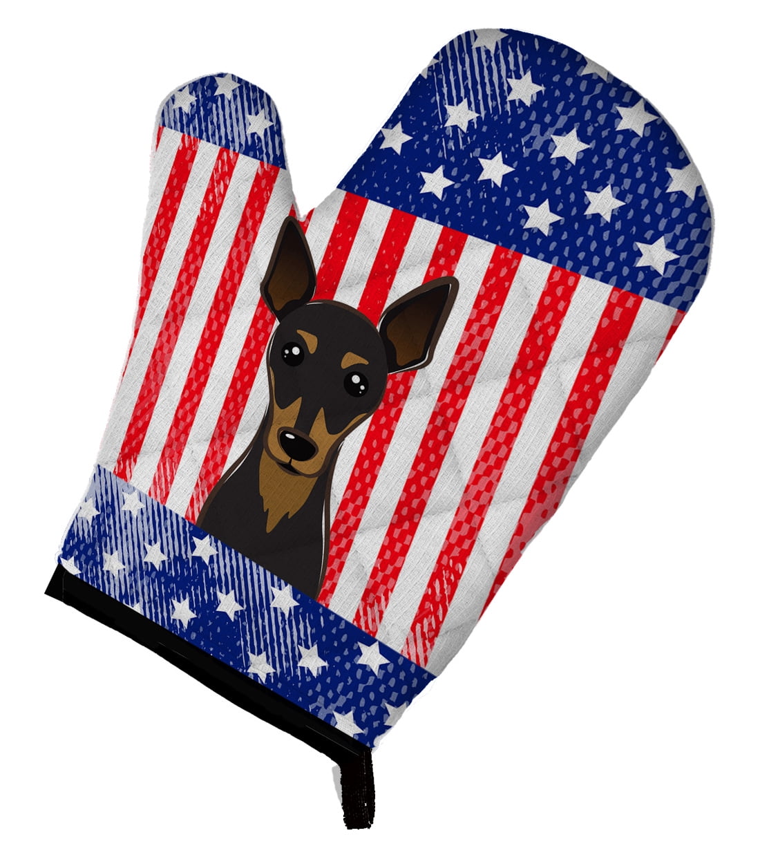 American Flag and Min Pin Oven Mitt