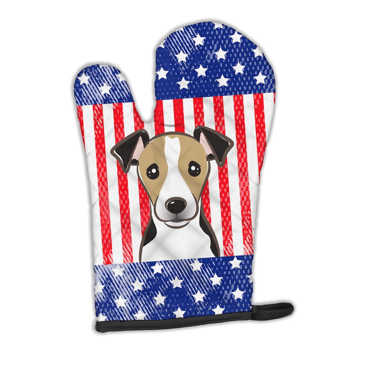 Carolines Treasures BB2191OVMT American Flag and Jack Russell Terrier Oven Mitt Large multicolor