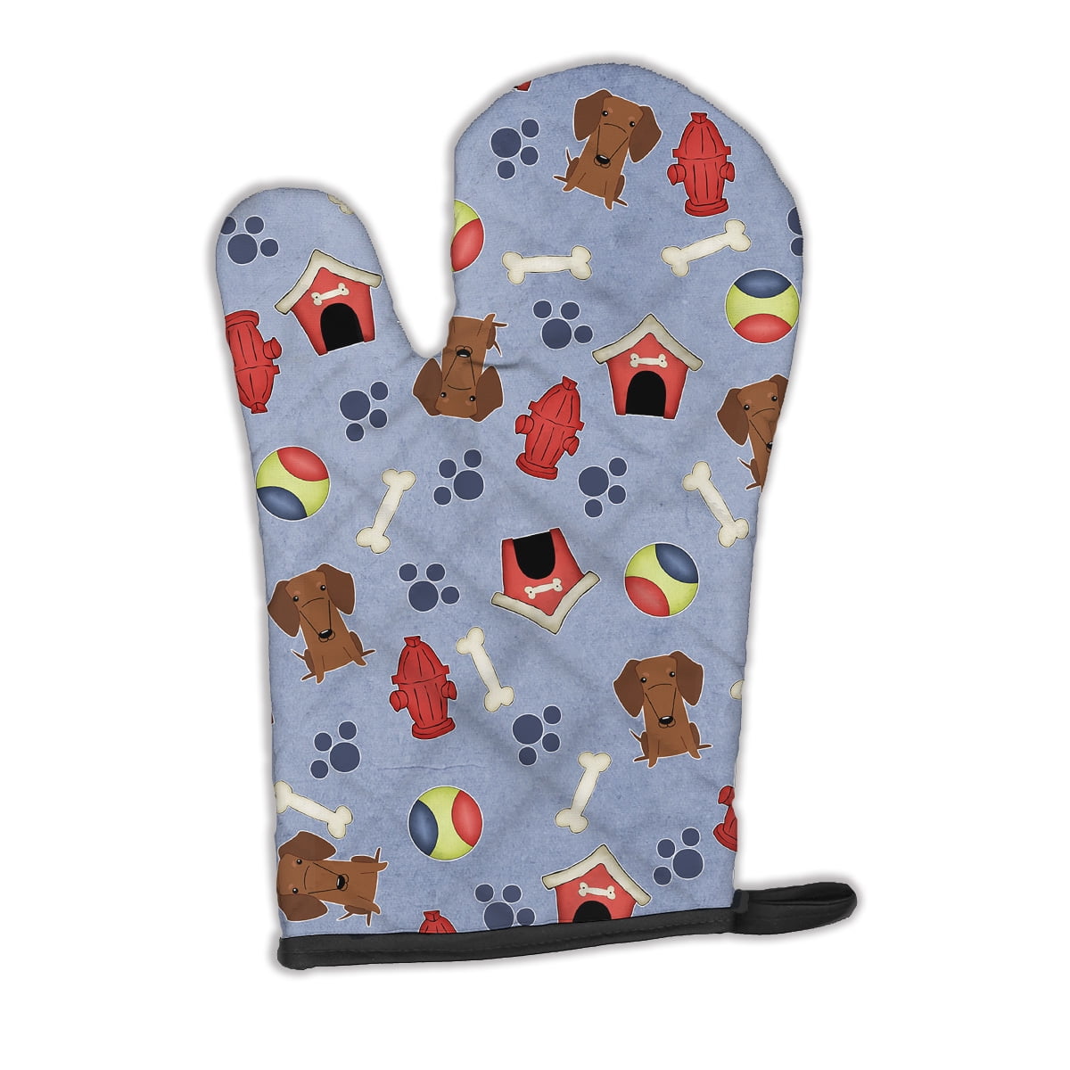 Carolines Treasures BB2743OVMT Dog House Collection Dachshund Red Brown Oven Mitt Large multicolor