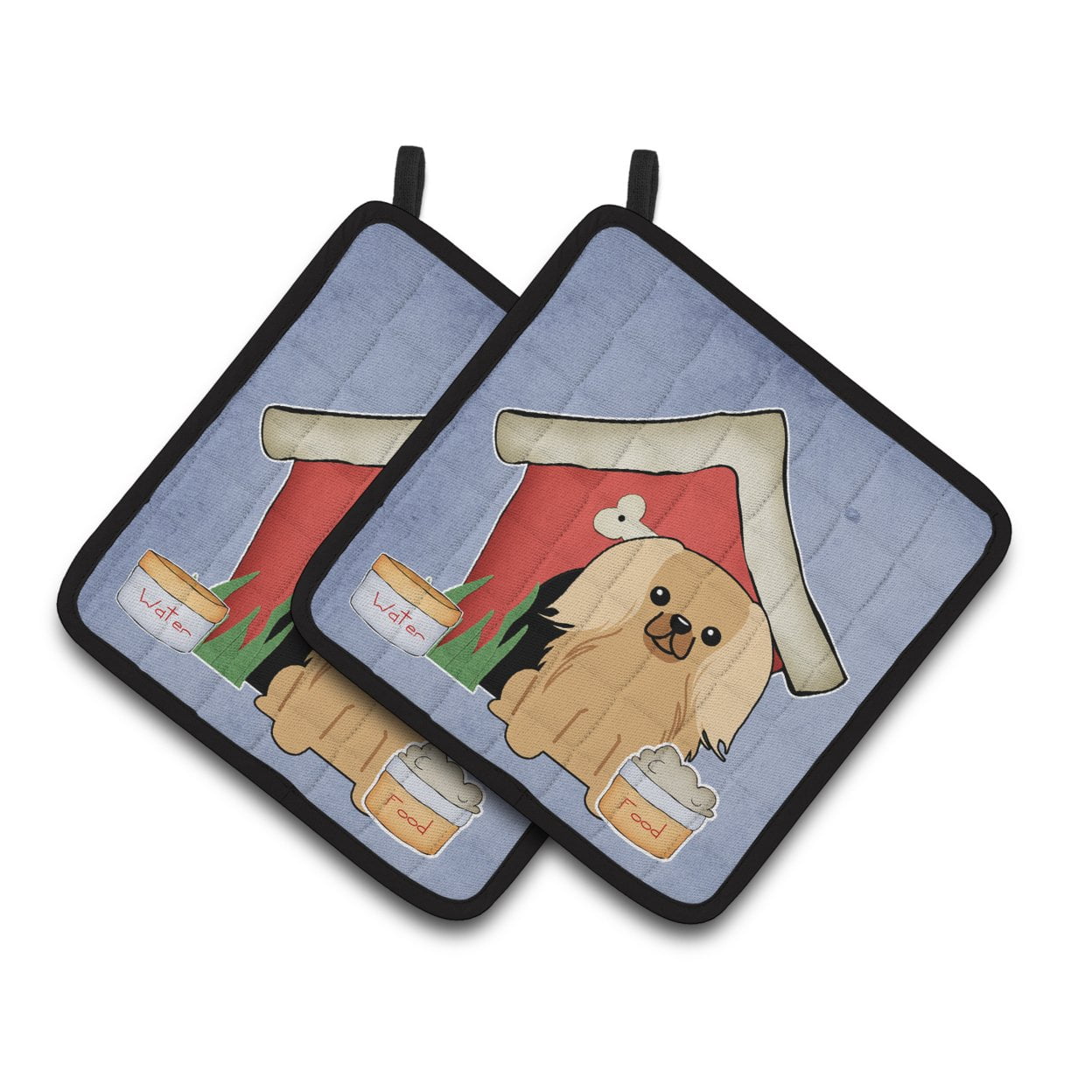 Carolines Treasures BB2858PTHD Dog House Collection Pekingnese Fawn Sable Pair of Pot Holders 7.5HX7.5W multicolor