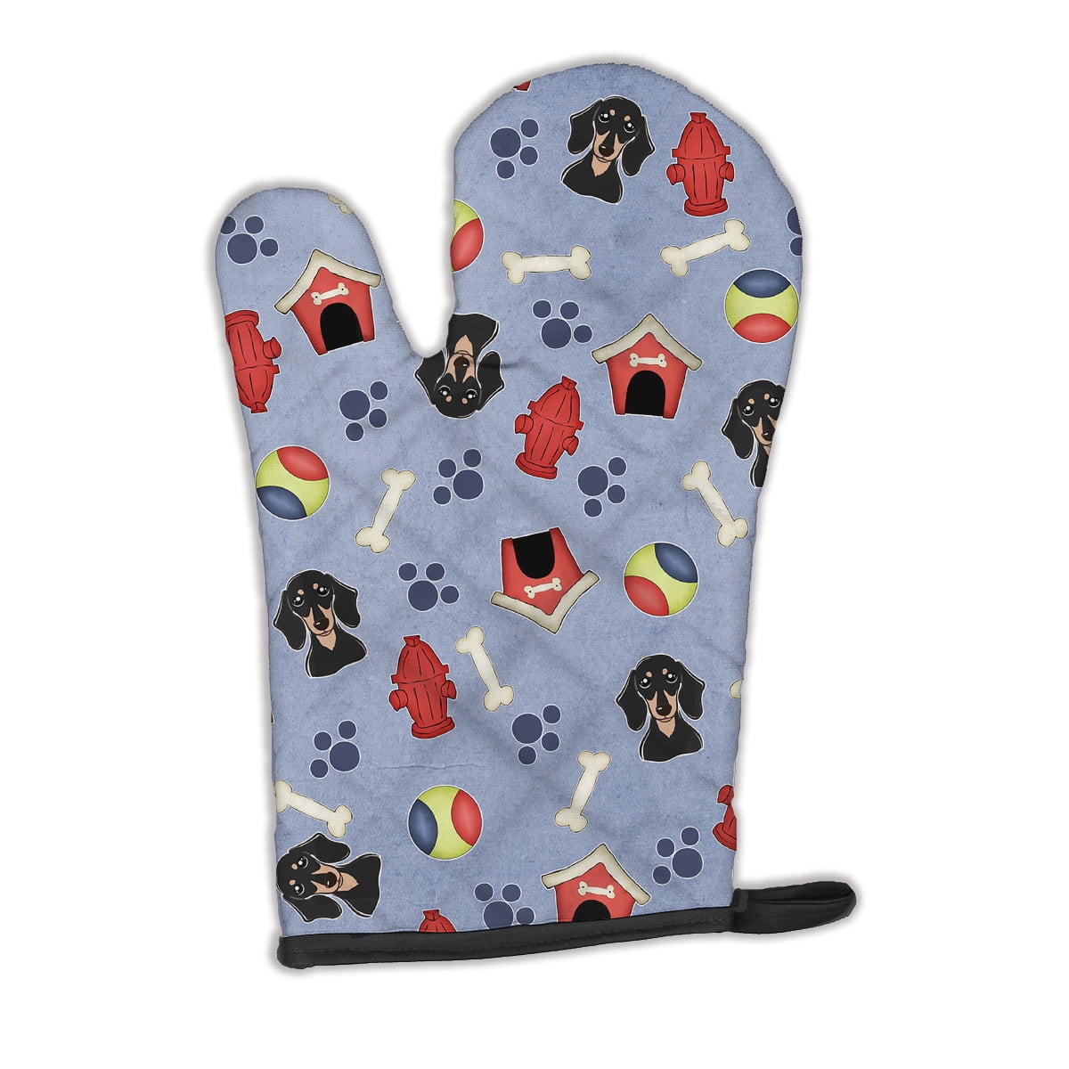 Dog House Collection Smooth Black and Tan Dachshund Oven Mitt
