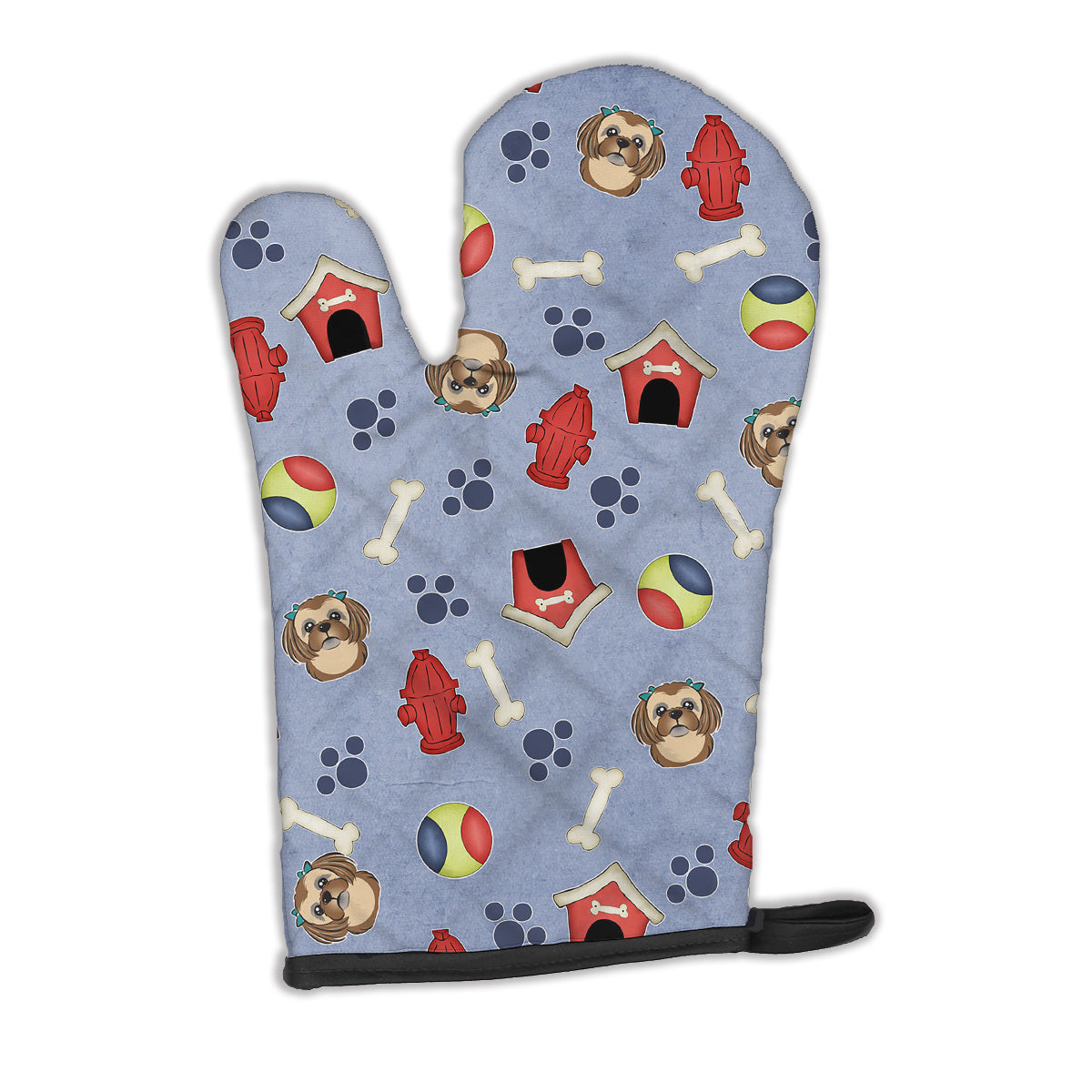 Dog House Collection Chocolate Brown Shih Tzu Oven Mitt
