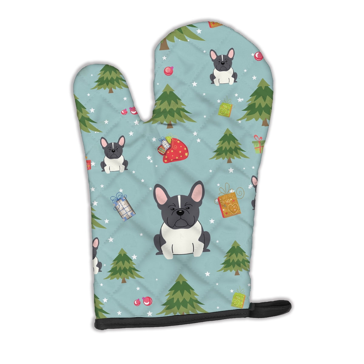 Carolines Treasures BB4672OVMT Christmas French Bulldog Black White Oven Mitt Large multicolor