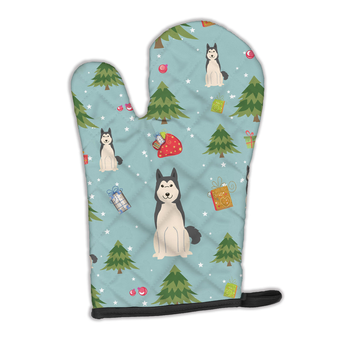 Christmas West Siberian Laika Spitz Oven Mitt