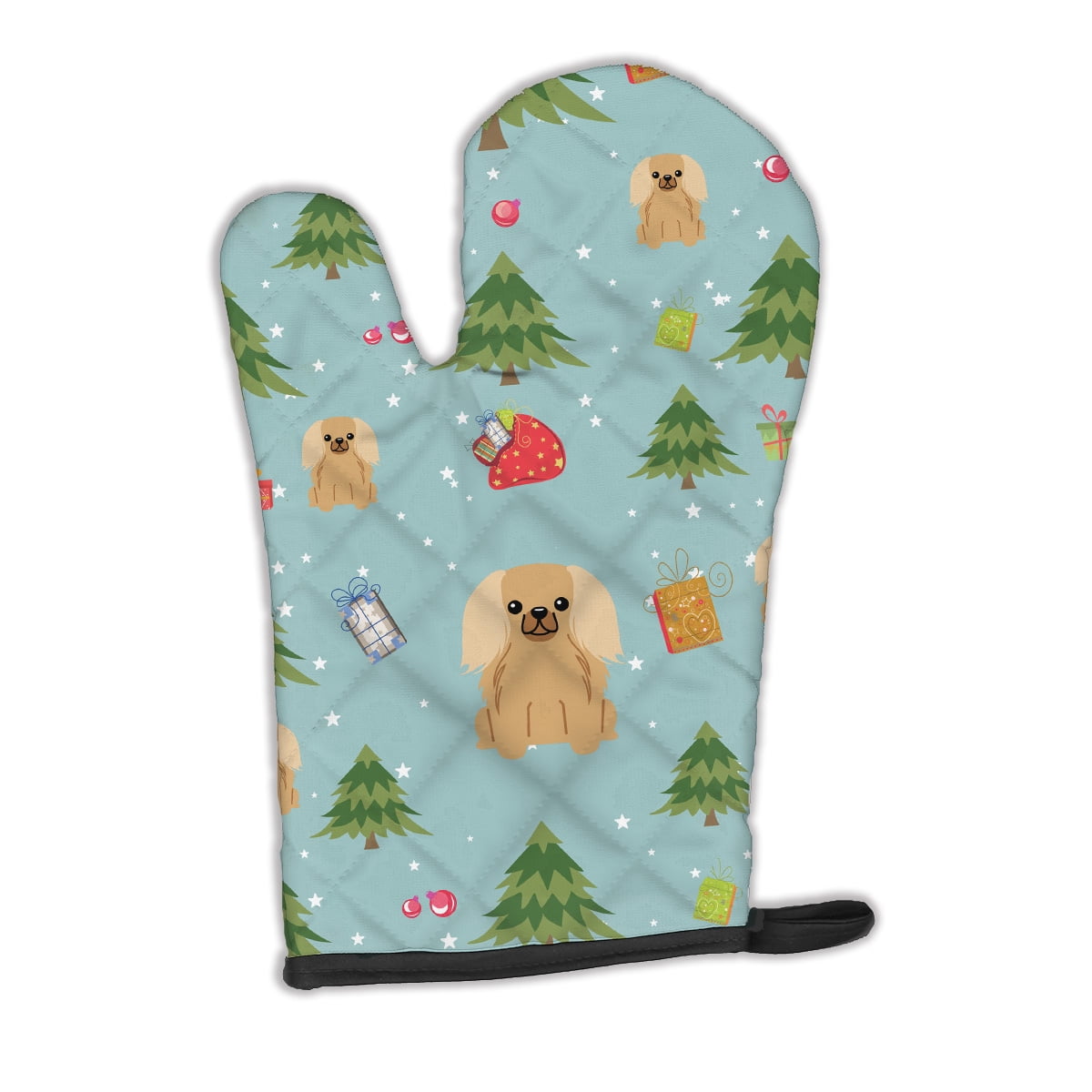 Christmas Pekingnese Fawn Sable Oven Mitt