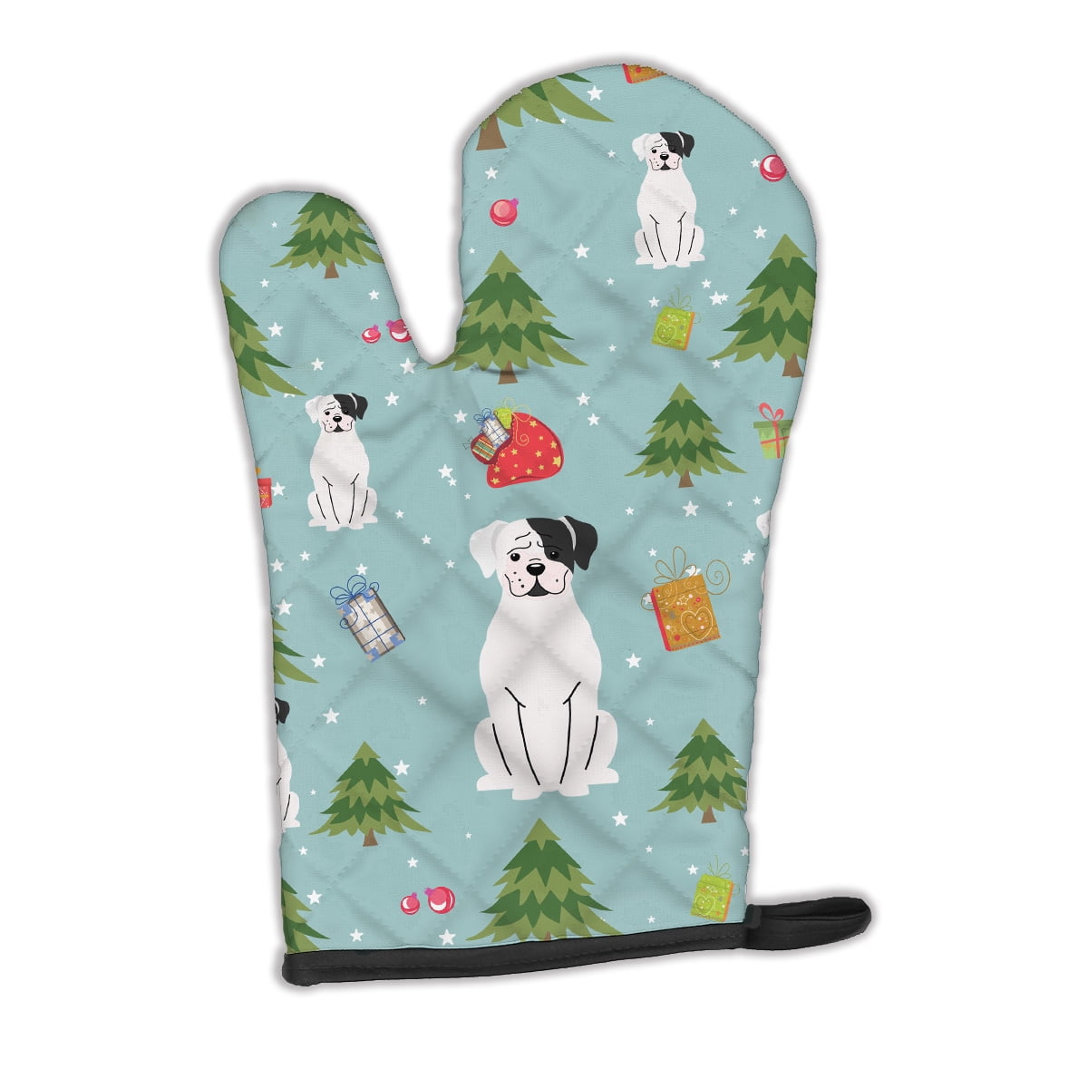 Christmas White Boxer Cooper Oven Mitt