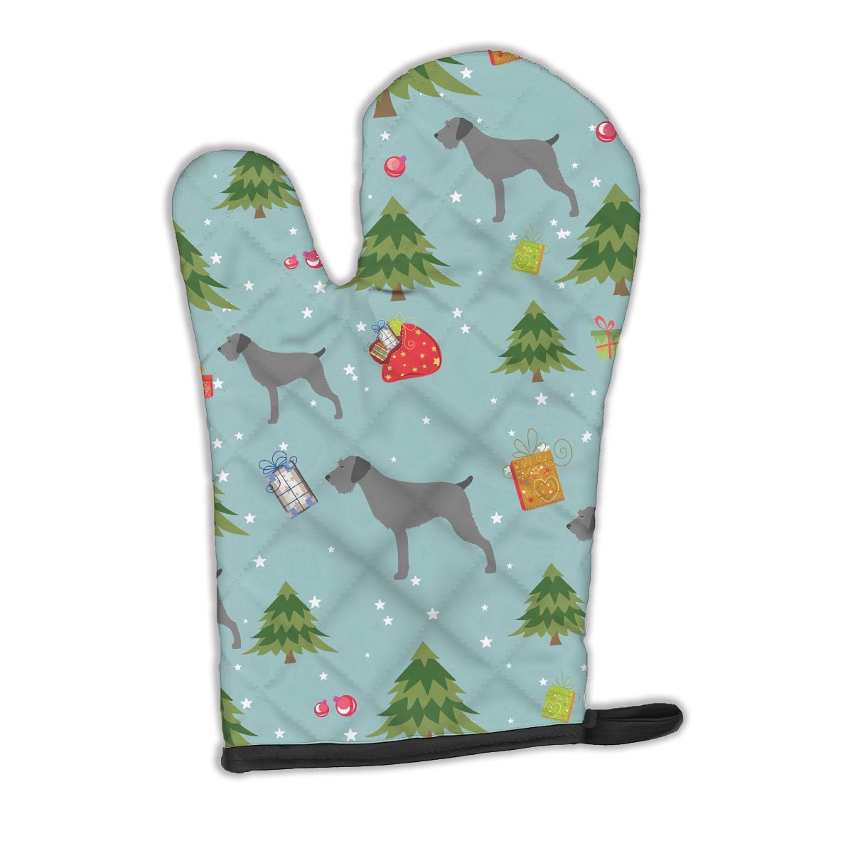 Christmas German Wirehaired Pointer Oven Mitt