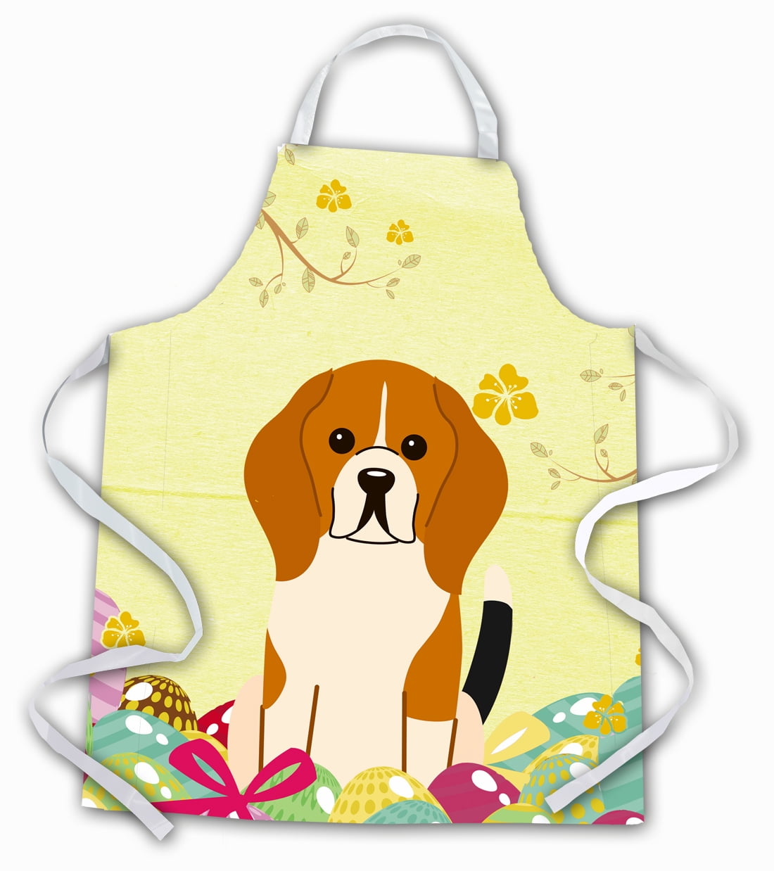 Carolines Treasures BB6040APRON Easter Eggs Beagle Tricolor Apron Large multicolor
