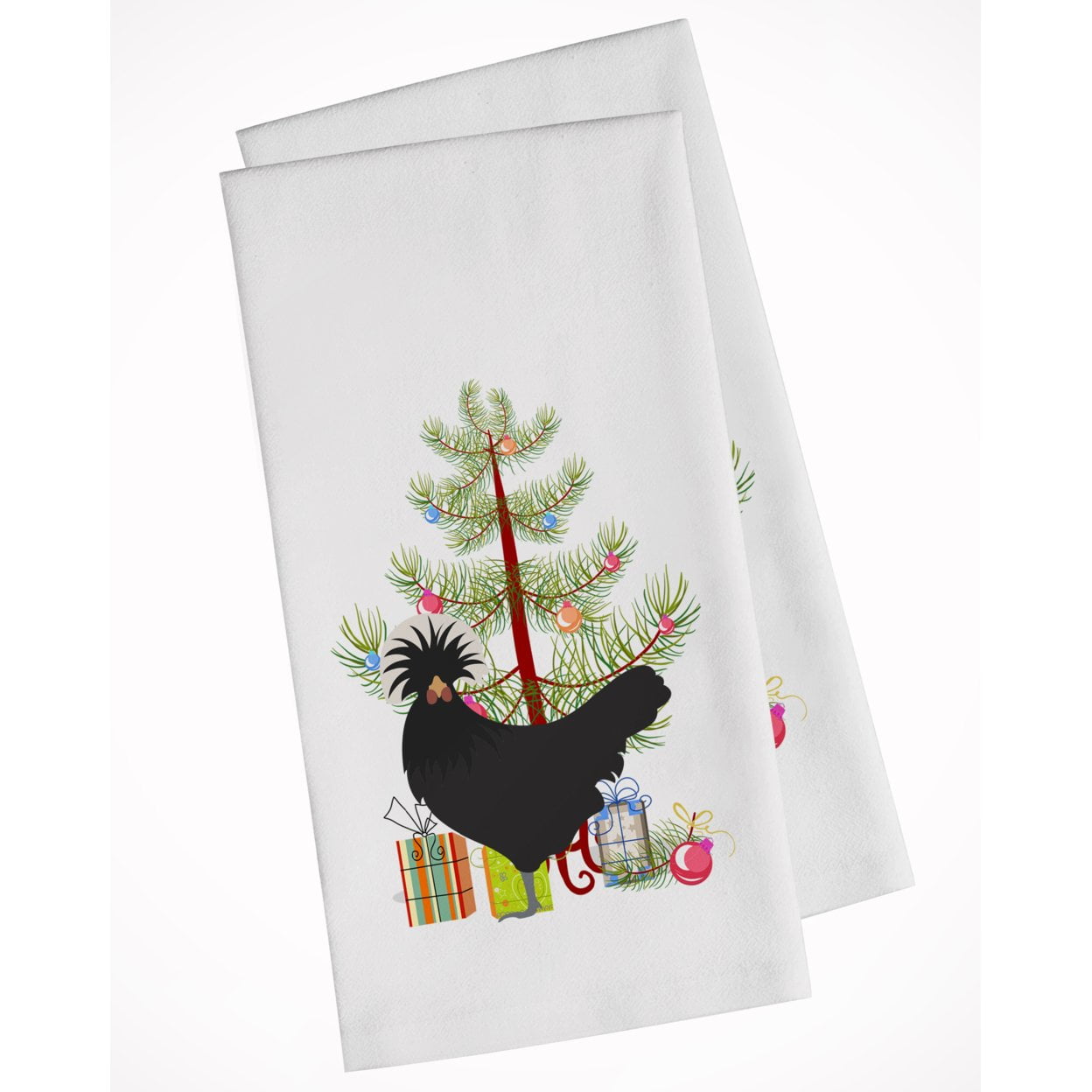 Carolines Treasures BB9201WTKT Polish Poland Chicken Christmas White Kitchen Towel Set of 2 Dish Towels Teal 19 X 25"