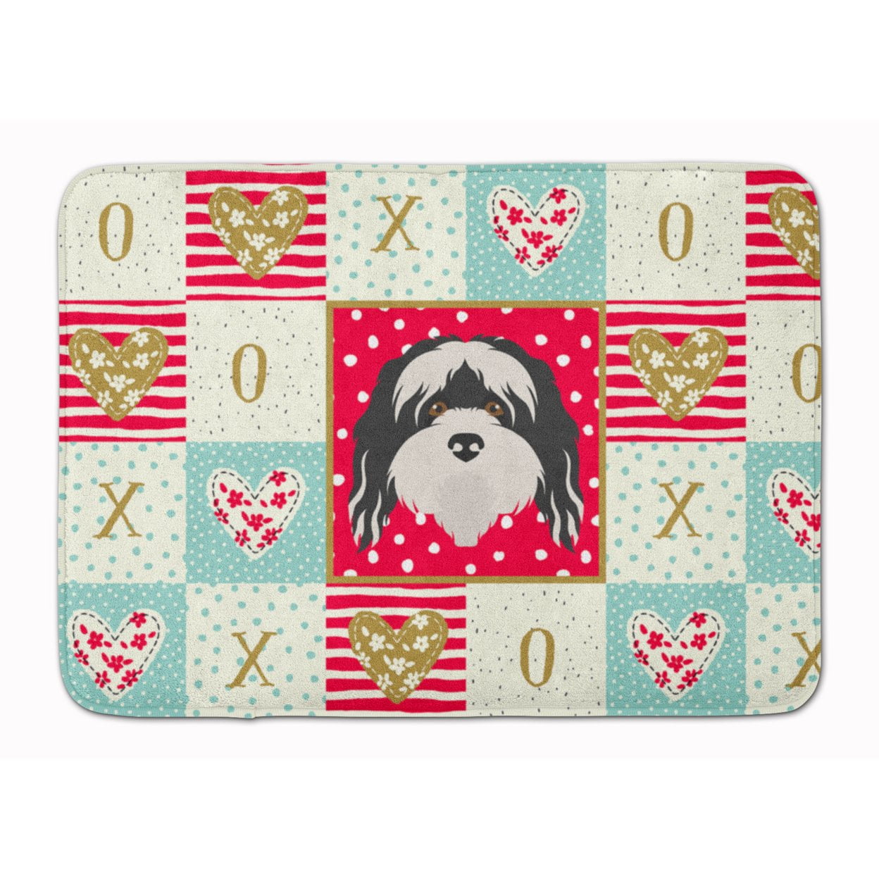 Tibetan Terrier Love Machine Washable Memory Foam Mat