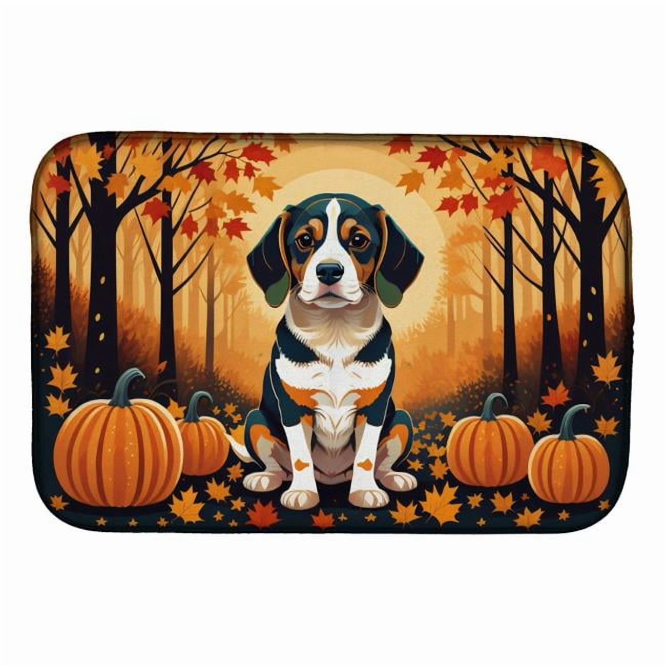 Carolines Treasures DAC1014DDM 21 x 14 in. Beagle Fall Dish Drying Mat