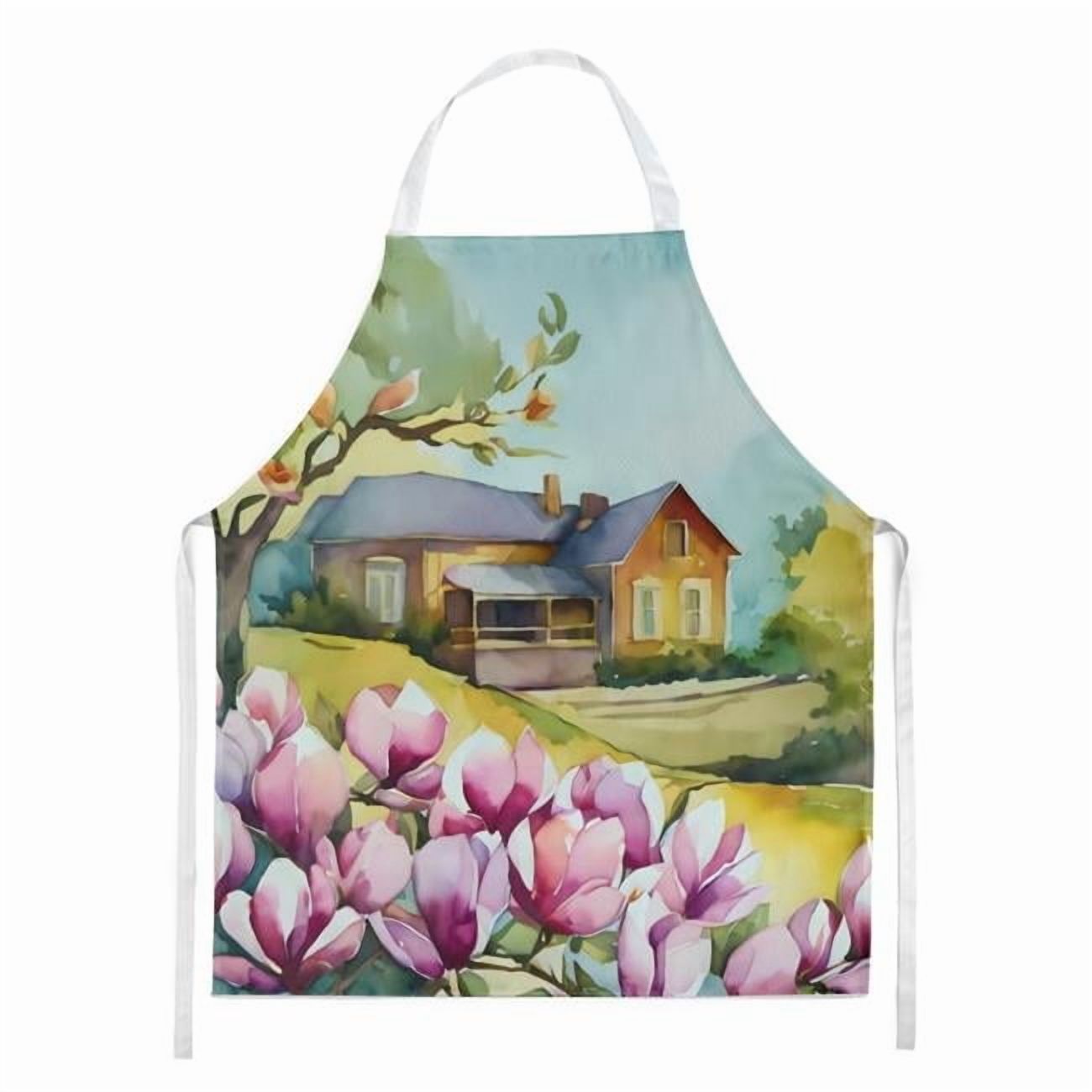 Carolines Treasures DAC1661APRON 30 x 27 in. Louisiana Magnolias in Watercolor Apron