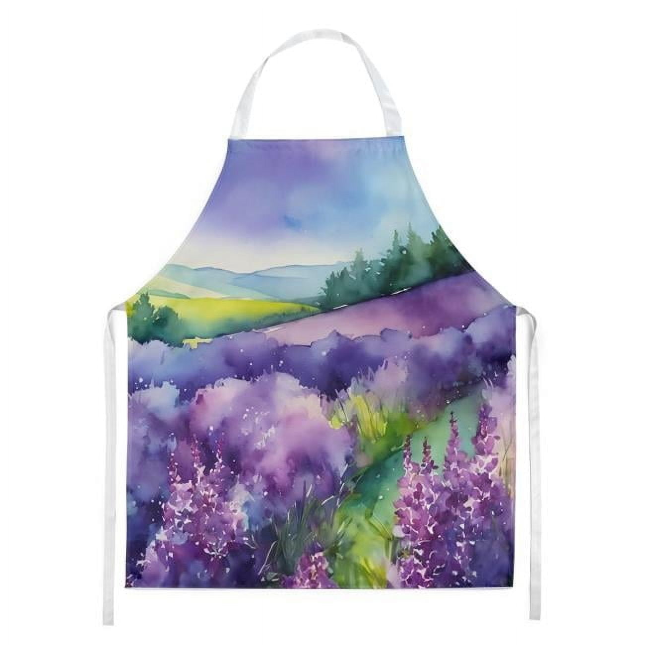 Carolines Treasures DAC1685APRON 30 x 27 in. Hampshire Purple Lilac in Watercolor Apron