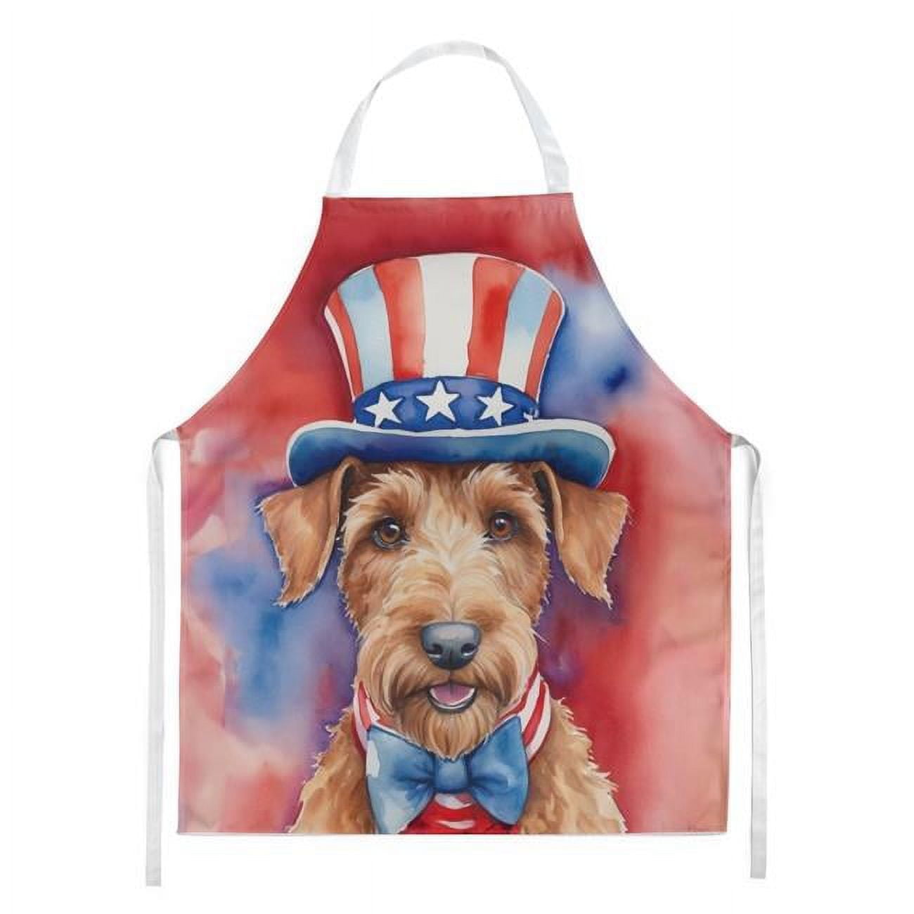 Carolines Treasures DAC5736APRON 30 x 27 in. Irish Terrier Patriotic American Apron
