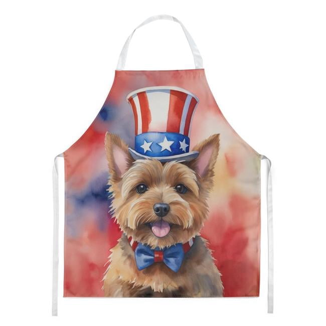 Carolines Treasures DAC5765APRON 30 x 27 in. Norwich Terrier Patriotic American Apron