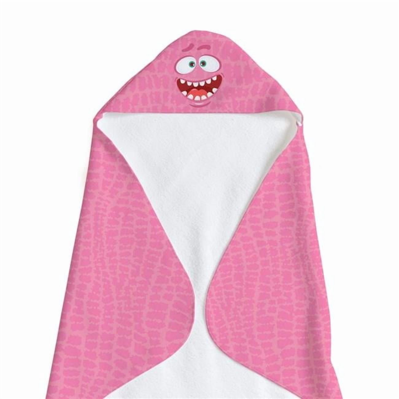Carolines Treasures HLW1001BHTW 30 x 30 in. Unisex Pink Monster Soft & Absorbent Hooded Baby Towel, Pink