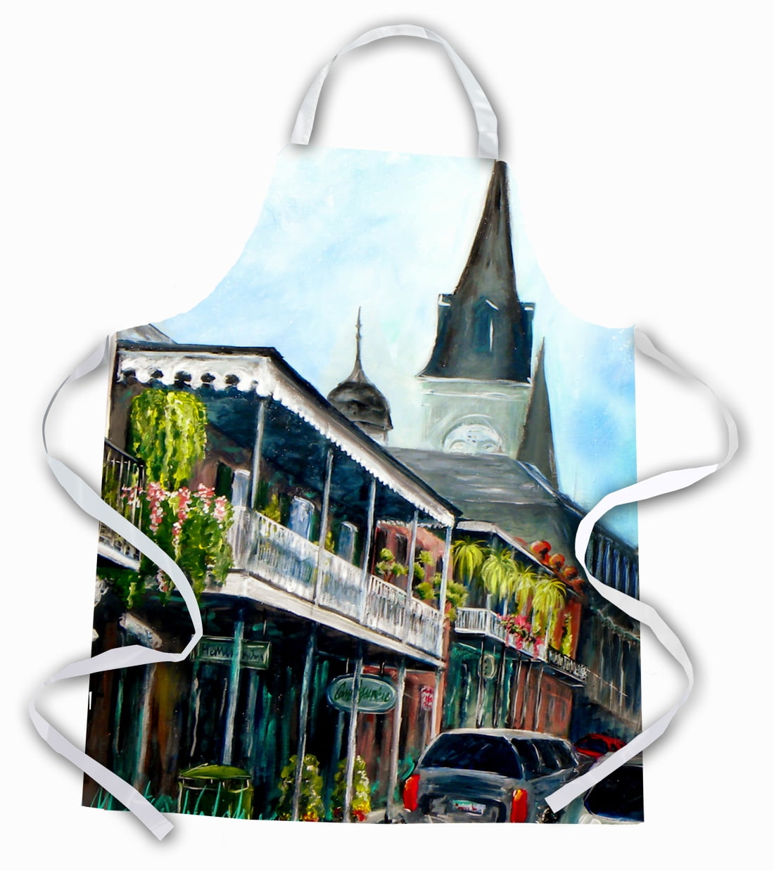 Carolines Treasures MW1201APRON St Louis Cathedral Apron Large multicolor