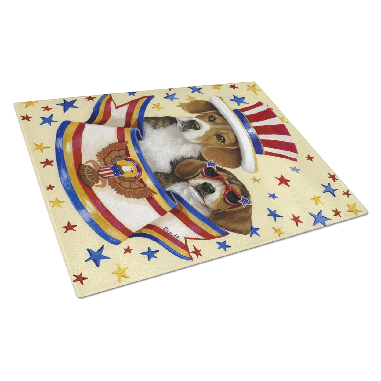 Carolines Treasures PPP3017LCB BeagleGlass Cutting Board Large, 12H x 16W, multicolor