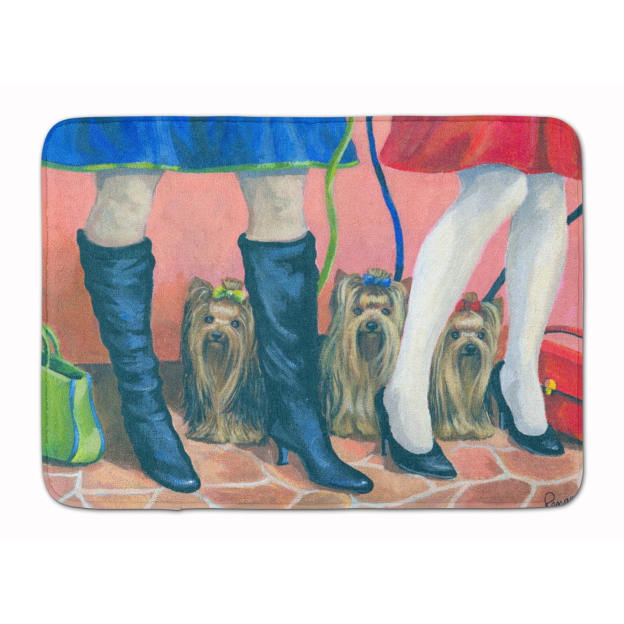 Yorkshire Terrier Yorkie on the Go Machine Washable Memory Foam Mat