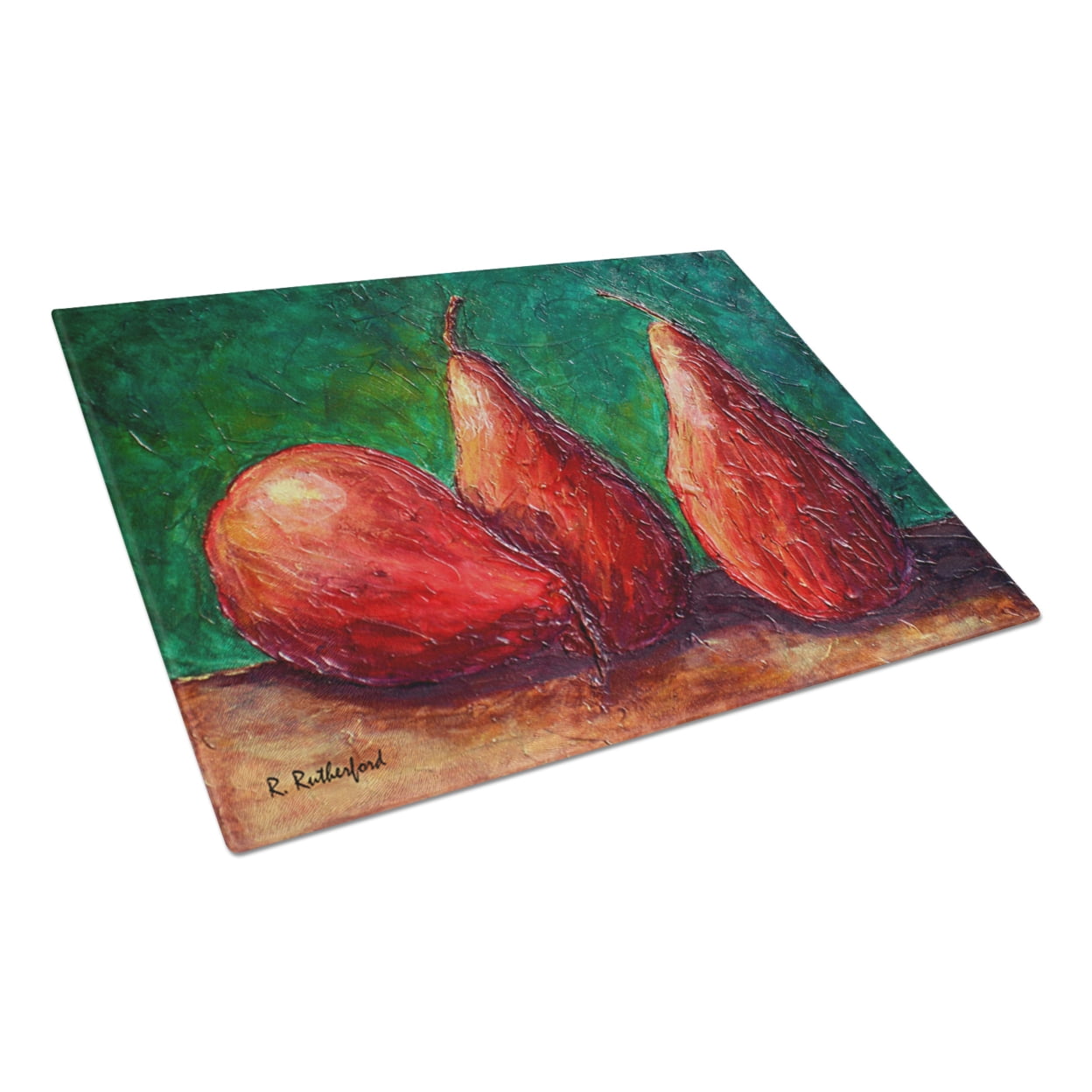 Carolines Treasures RDR2008LCB Pears Glass Cutting Board Large, 12H x 16W, multicolor