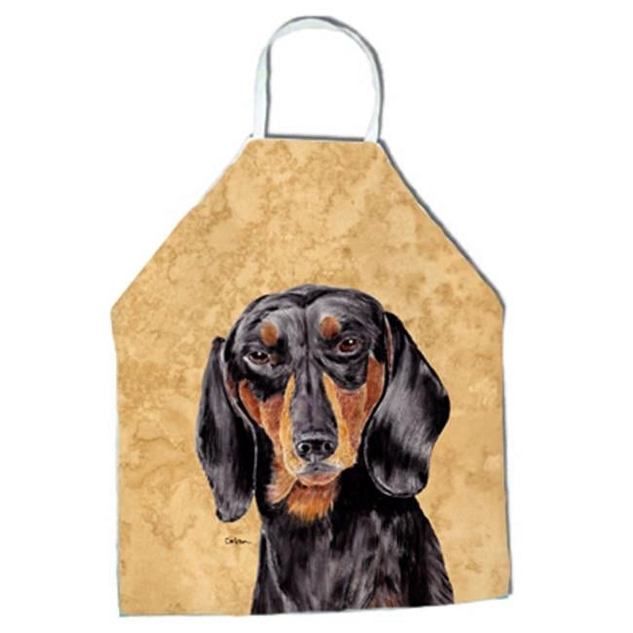 Carolines Treasures SC9139APRON Dachshund Wipe your Paws Apron Large multicolor
