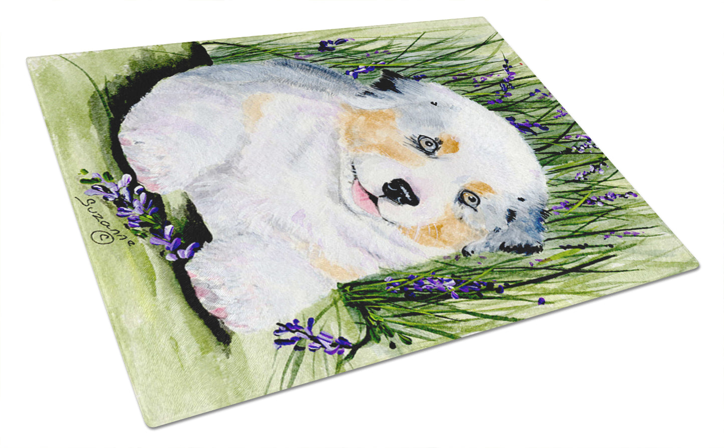 Carolines Treasures SS8005LCB Australian Shepherd Glass Cutting Board Large, 12H x 16W, multicolor