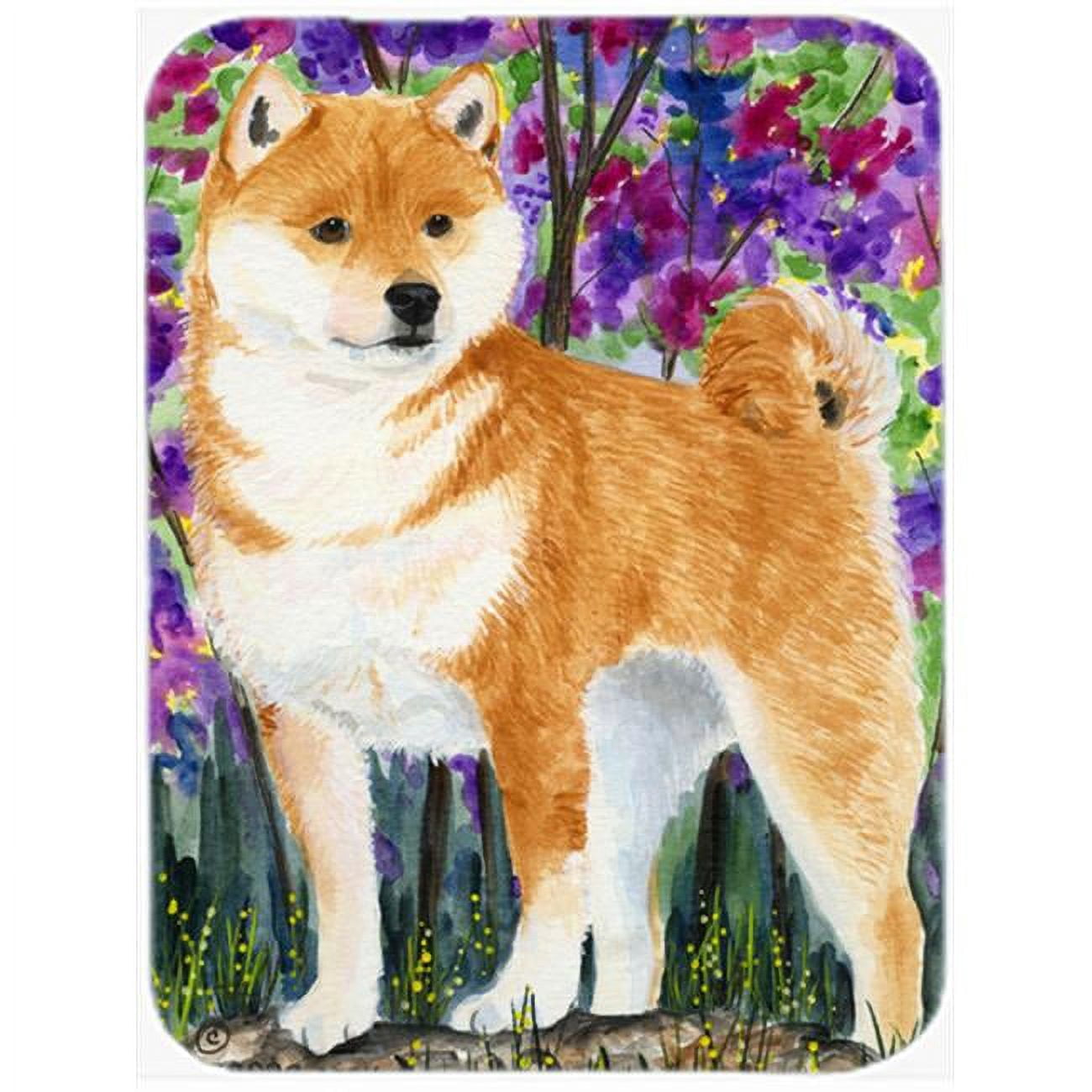 Carolines Treasures SS8061LCB Shiba Inu Glass Cutting Board Large, 12H x 16W, multicolor