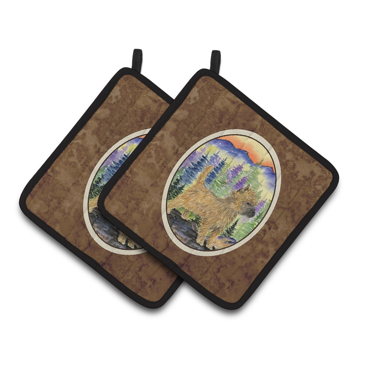 Carolines Treasures SS8255PTHD Cairn Terrier Pair of Pot Holders, 7.5HX7.5W, multicolor