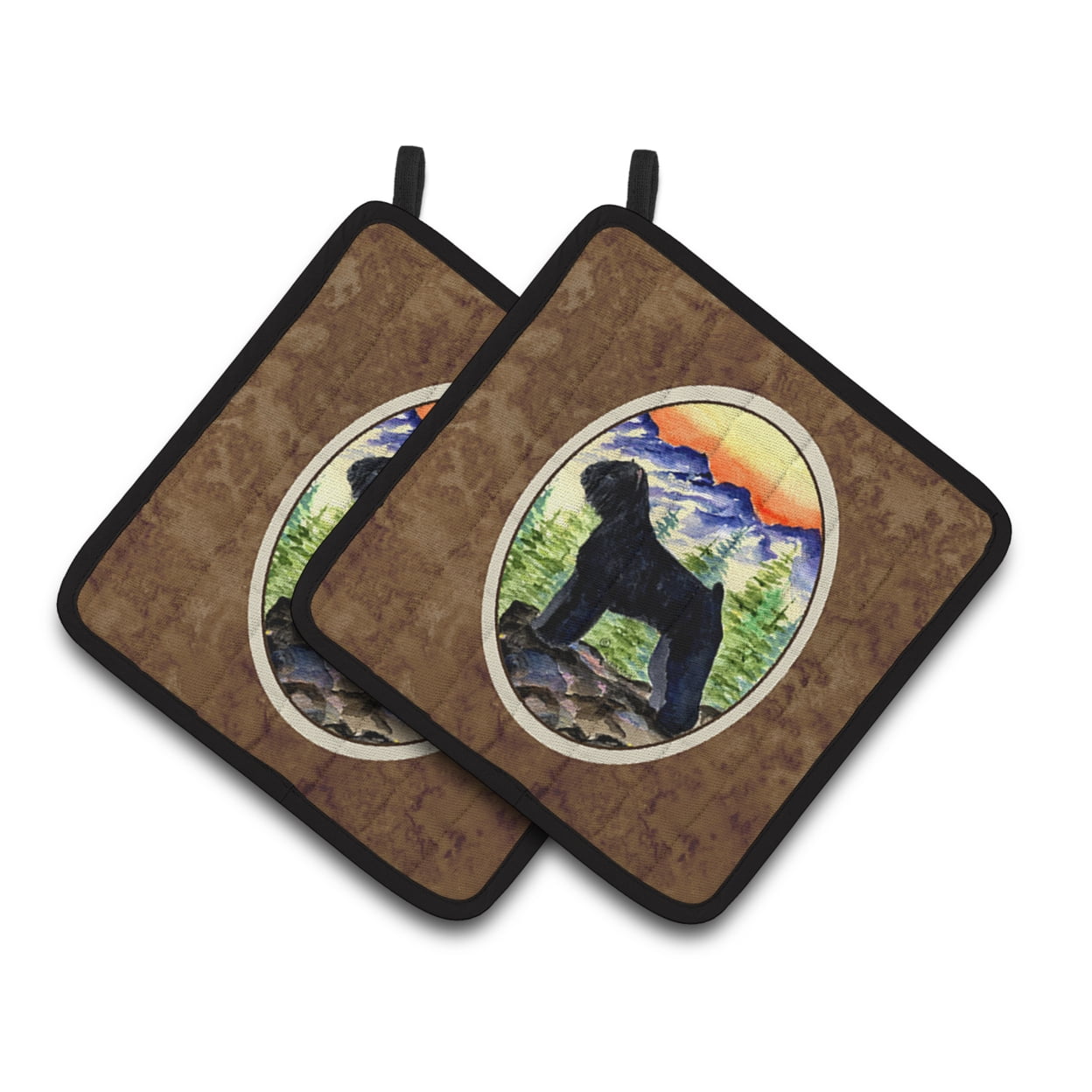Carolines Treasures SS8286PTHD Bouvier des Flandres Pair of Pot Holders 7.5HX7.5W multicolor