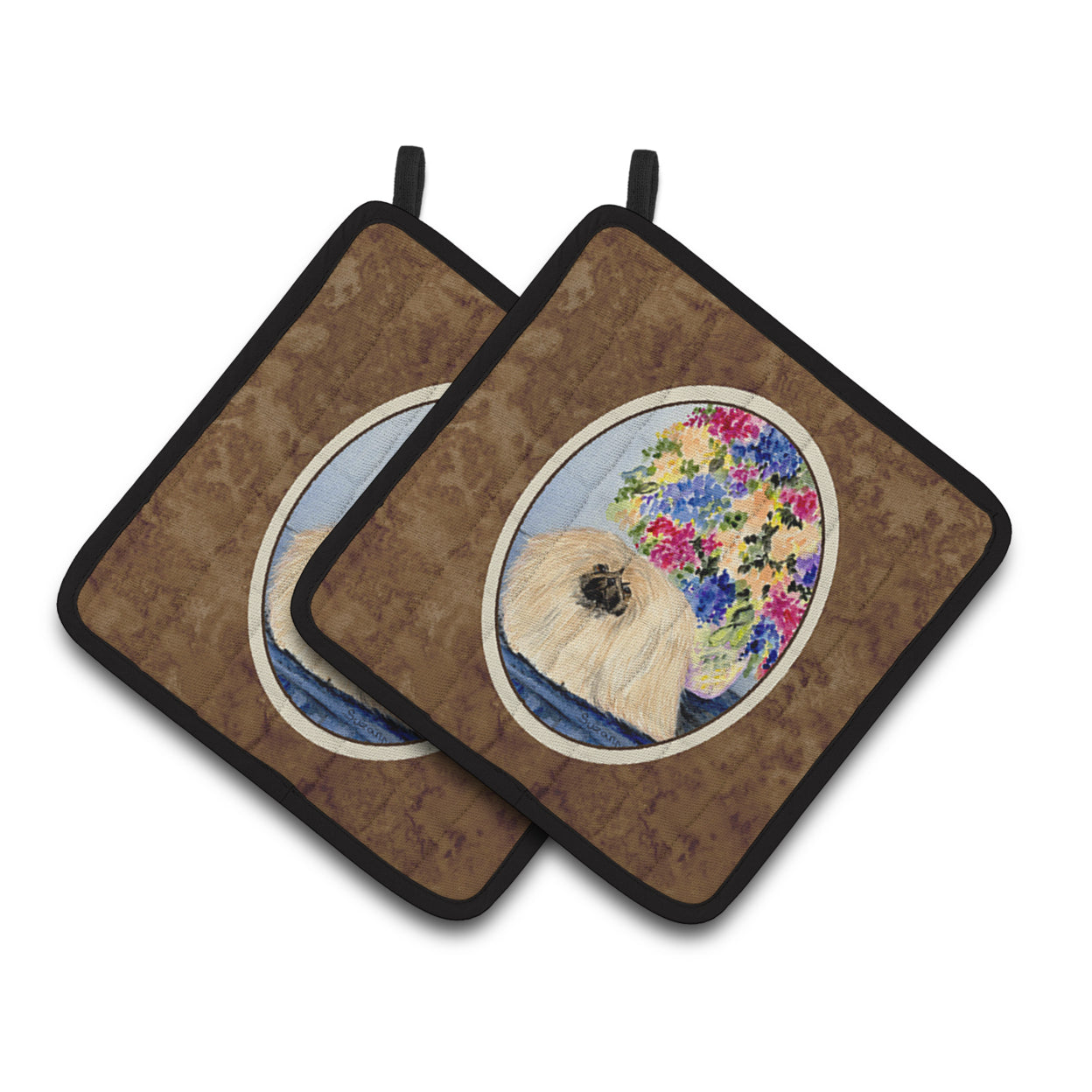 Pekingese Pair of Pot Holders