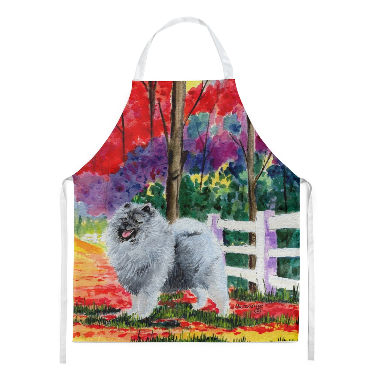 Carolines Treasures SS8432APRON Keeshond Apron Large multicolor