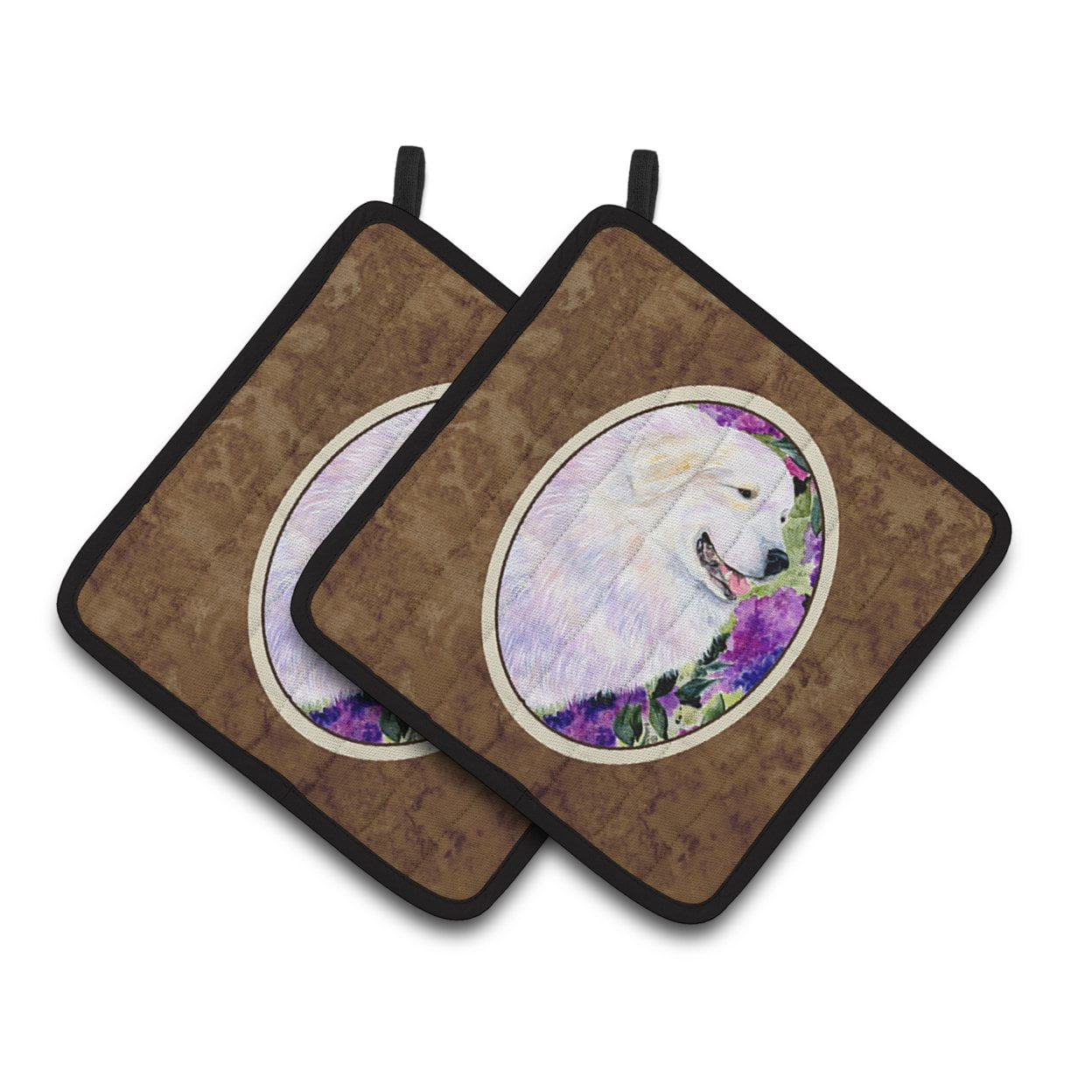 Carolines Treasures SS8474PTHD Great Pyrenees Pair of Pot Holders, 7.5HX7.5W, multicolor